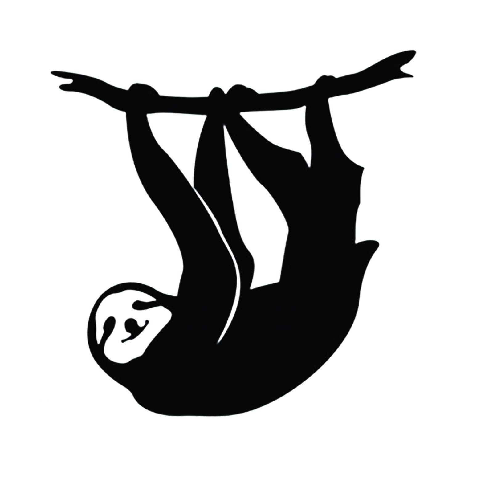 Frankies Cajun Customs Sloth Vinyl Decal Wall, Car, Laptop - Brown - 30 inch