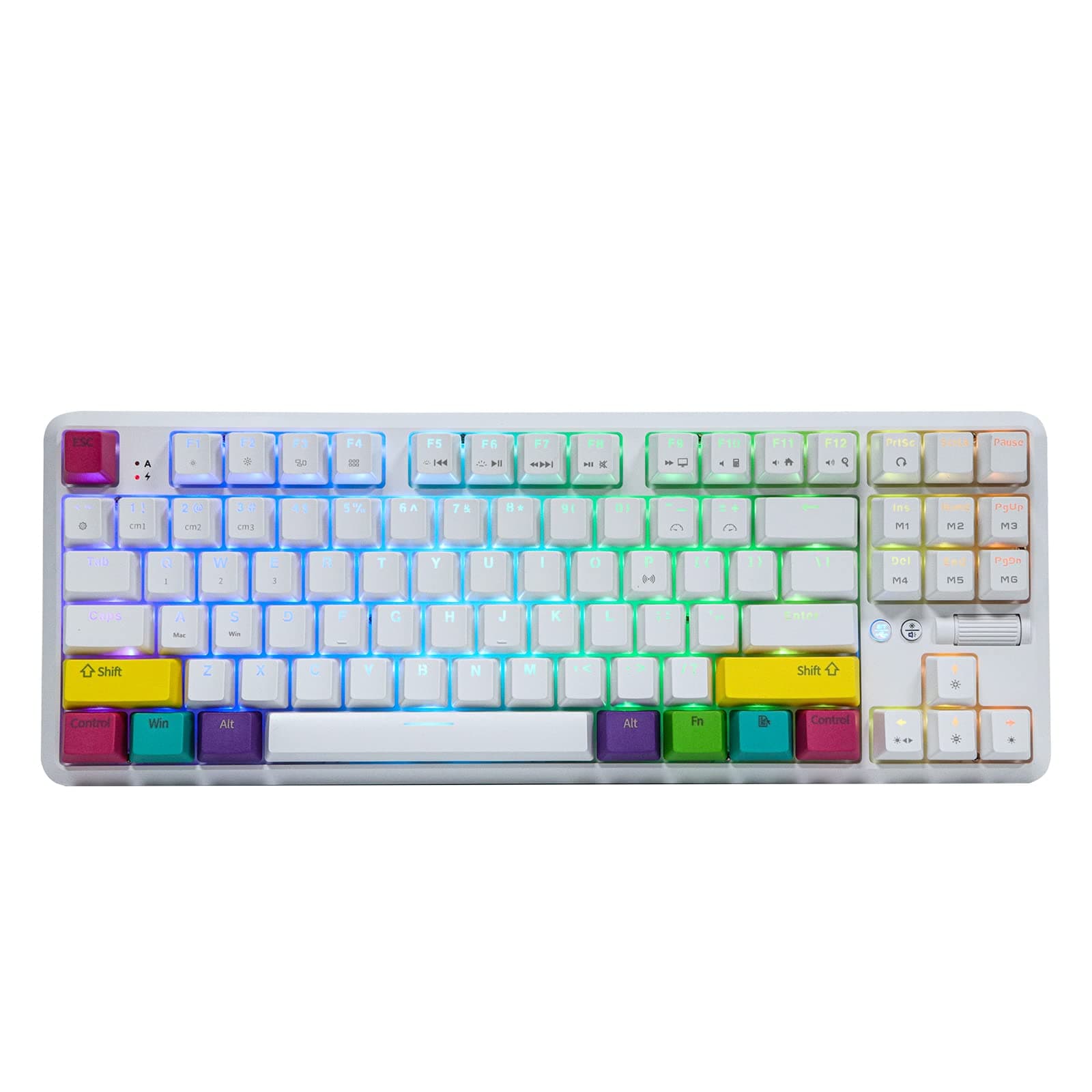 EPOMAKER K870T 87 Keys Bluetooth Wired/Wireless Mechanical Keyboard with RGB Backlit, Type C Cable, 2000mAh Battery, NKRO for Gamer (Brown Switch, ...