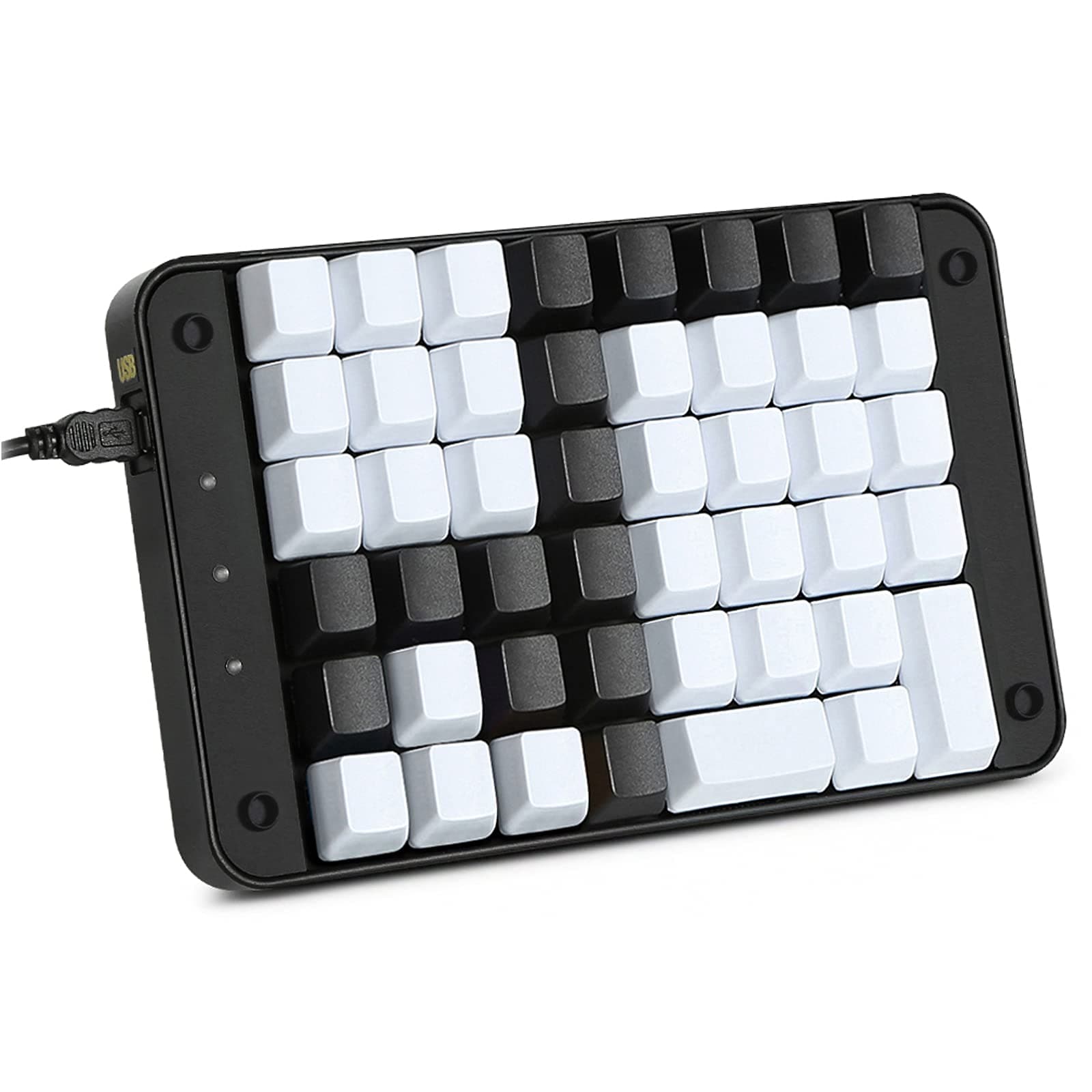 Koolertron Single-Handed Programmable Mechanical Keyboard with OEM Gateron Red Switch,All 46 Programmable Keys Tools Keypad,8 Macro Keys,PBT Keycap...