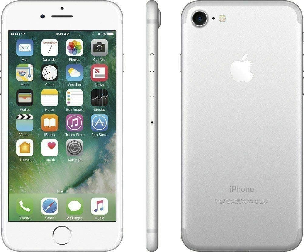 Apple iPhone 7, 32GB, Silver - Unlocked (Renewed)