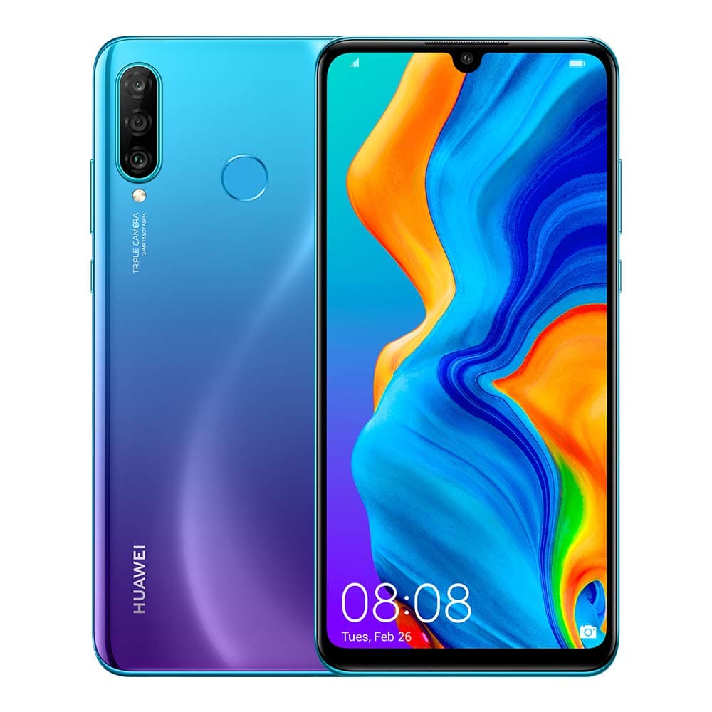 HUAWEI P30 Lite New Edition Marie-L21BX Dual-SIM 256GB (GSM Only | No CDMA) Factory Unlocked 4G/LTE Smartphone (Peacock Blue) - International Version