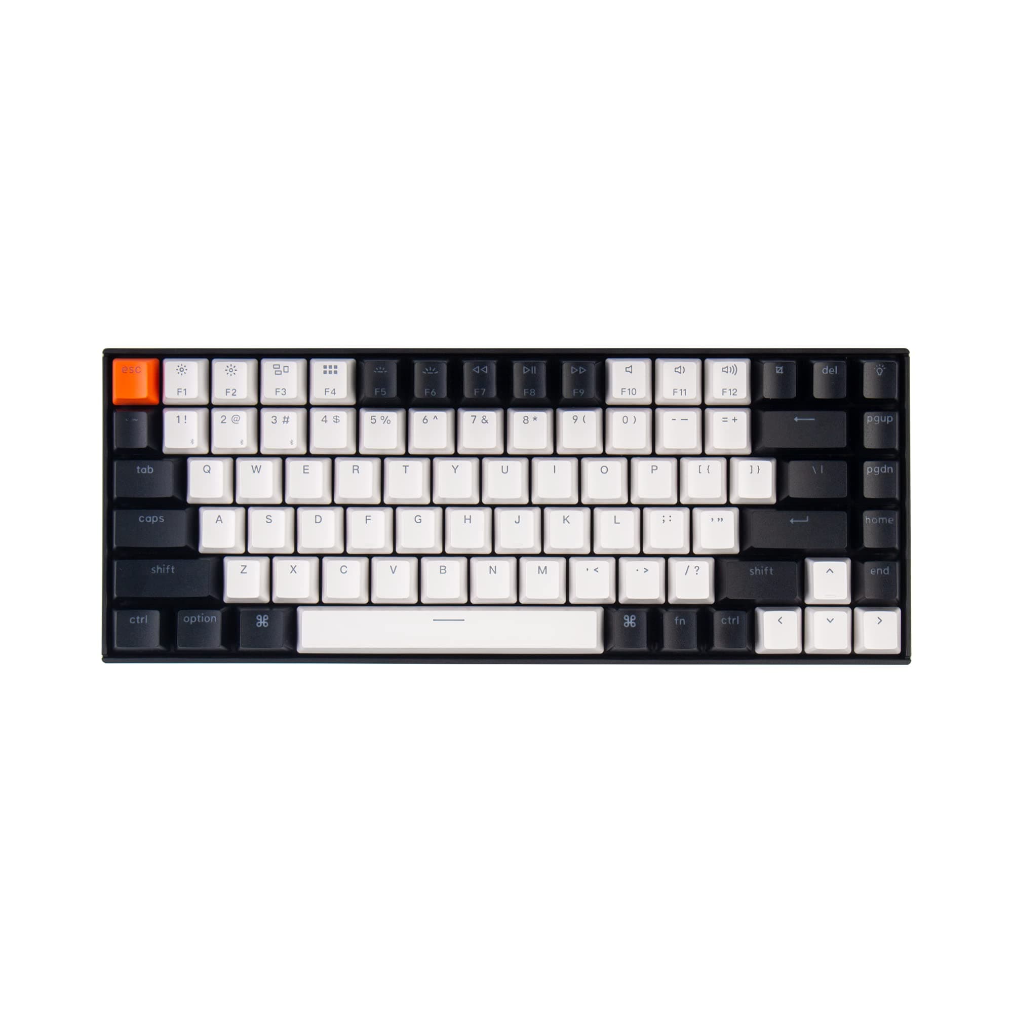 Keychron K2 75% Layout 84 Keys Hot-swappable Bluetooth Wireless/USB Wired Mechanical Keyboard for Mac with Gateron G Pro Brown Switch/Double-Shot K...