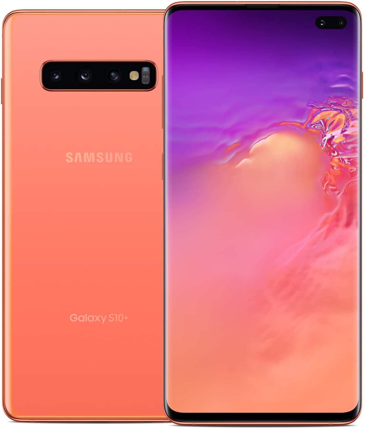 Samsung Galaxy S10+, 128GB, Flamingo Pink - Unlocked (Renewed)
