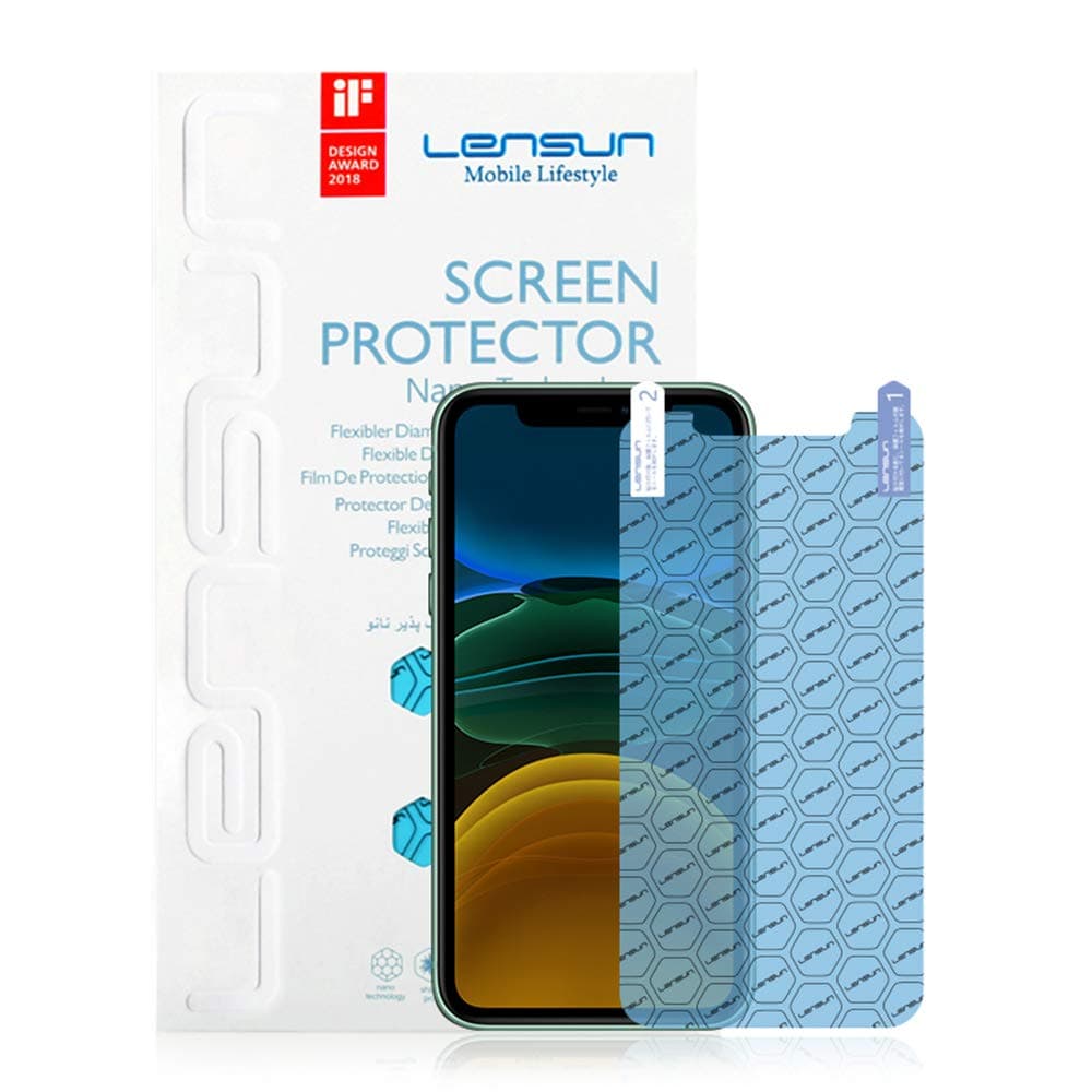 iPhone XR Screen Protector[Lifetime Replacement], Lensun [Nano Tech] Better Than Tempered Glass Explosion-Proof Screen Protector Film for Apple iPh...