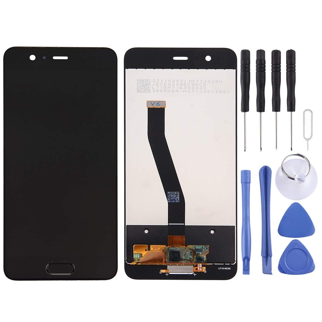 LUOKANGFEN LLKKFF Cell Phones LCD Screen for Huawei P10 LCD Screen and Digitizer Full Assembly(Black) (Color : Black)