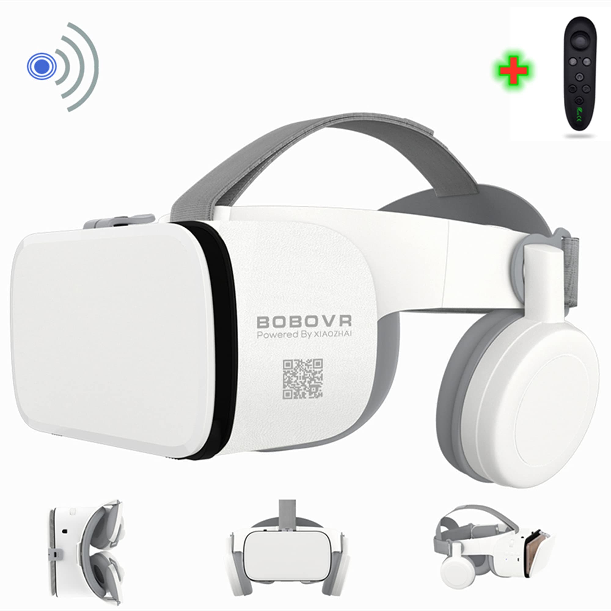 3D Virtual Reality VR Headset with Wireless Remote Control, VR Goggles/Glasses for IMAX Movies & Play Games , Compatible for Android iOS iPhone 12 ...