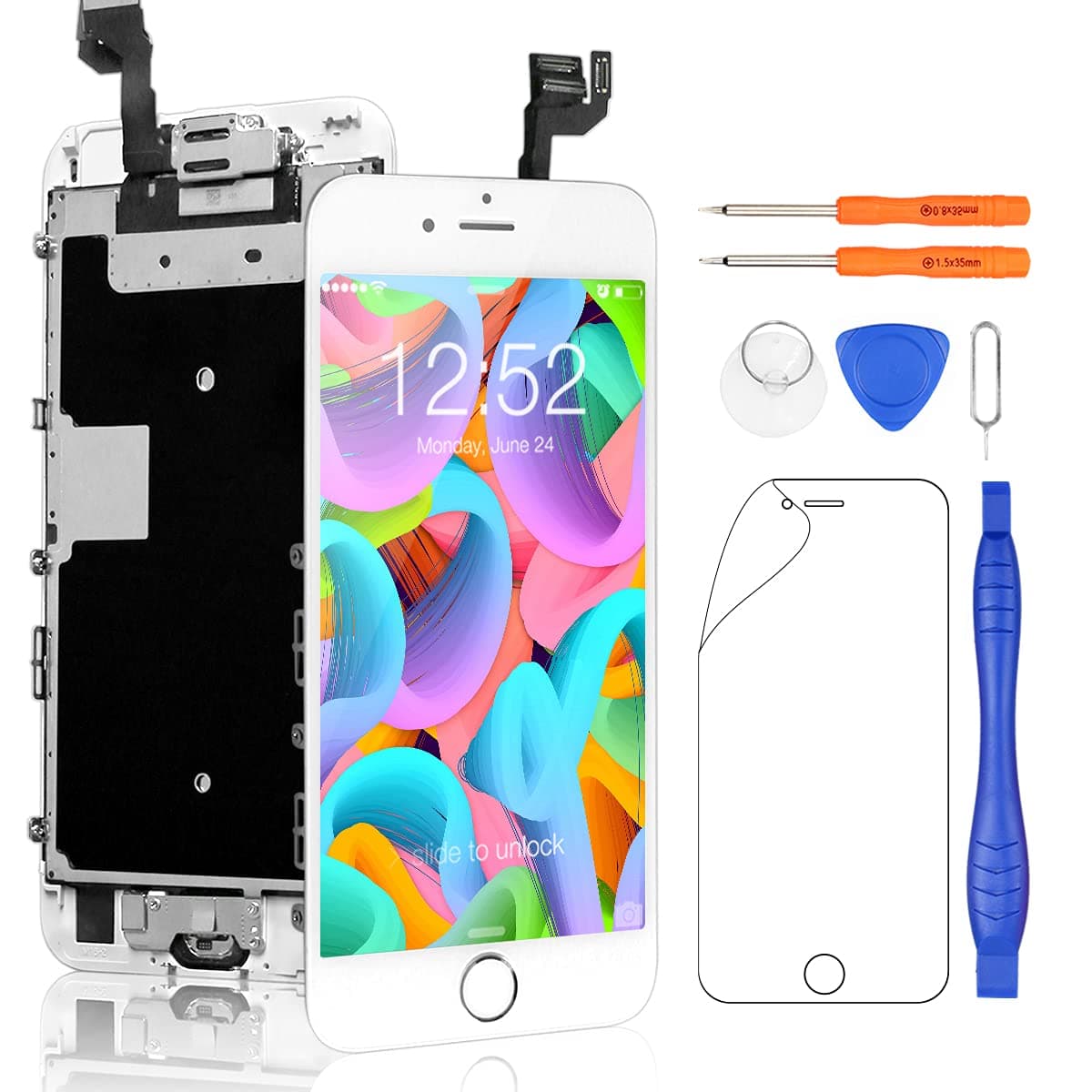 for iPhone 6s Touch Screen Replacement - Yodoit LCD Display Digitizer Glass Full Assembly with Small Parts Camera Proximity Sensor Home Button Earp...