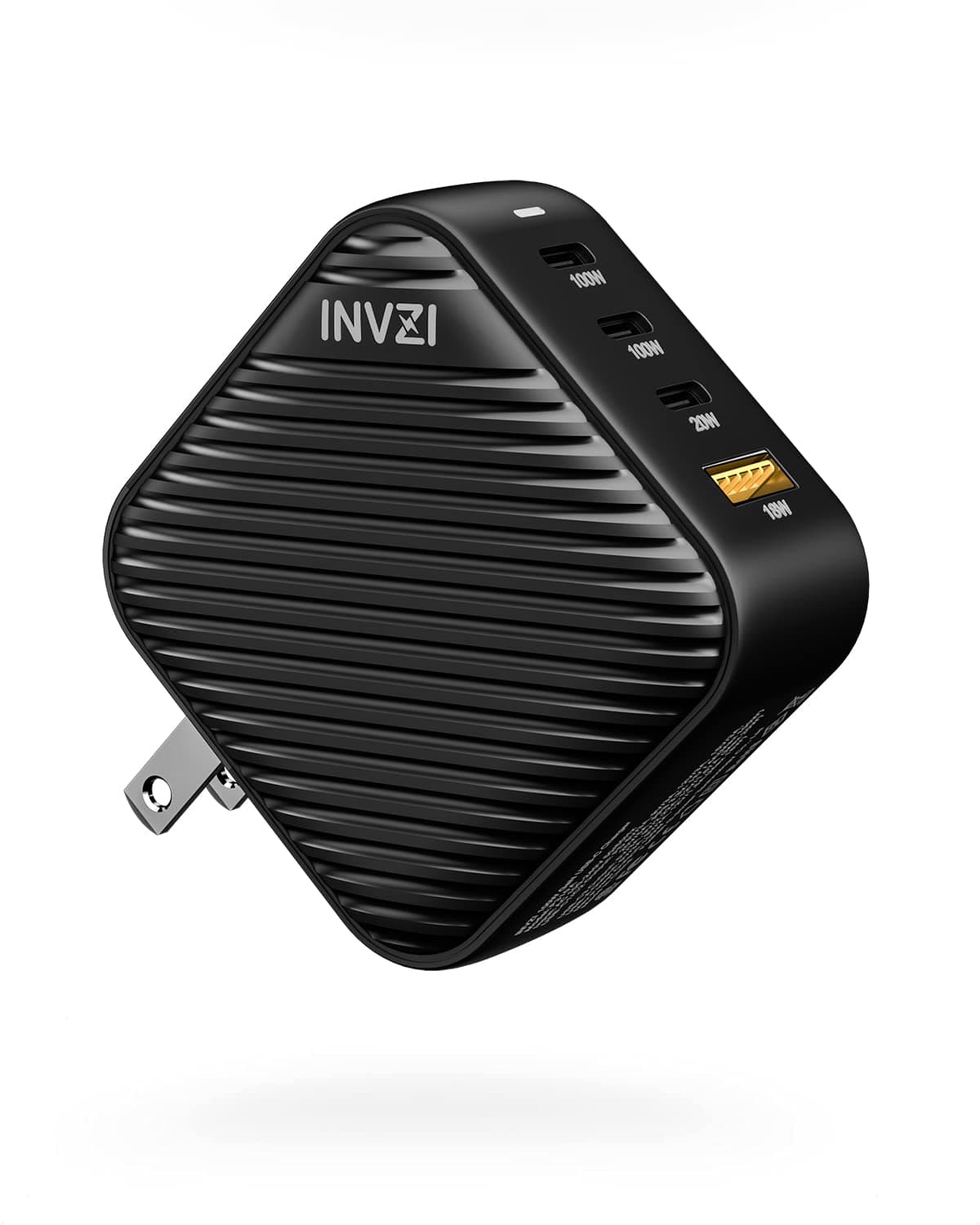 INVZI 100W USB C Multiport Charger, GaN III 4-Port USB Charging Station Fast Charger Power Adapter for MacBook Pro Air, iPad Pro, Dell XPS, Galaxy ...