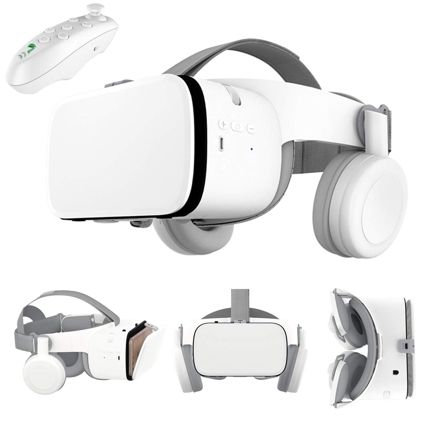 3D VR Virtual Reality Headset, VR Glasses Goggles w/ Bluetooth Headphone [Newest] for iPhone 12 11 Pro Max Mini X R S 8 7 Samsung Galaxy S10 S9 S8 ...