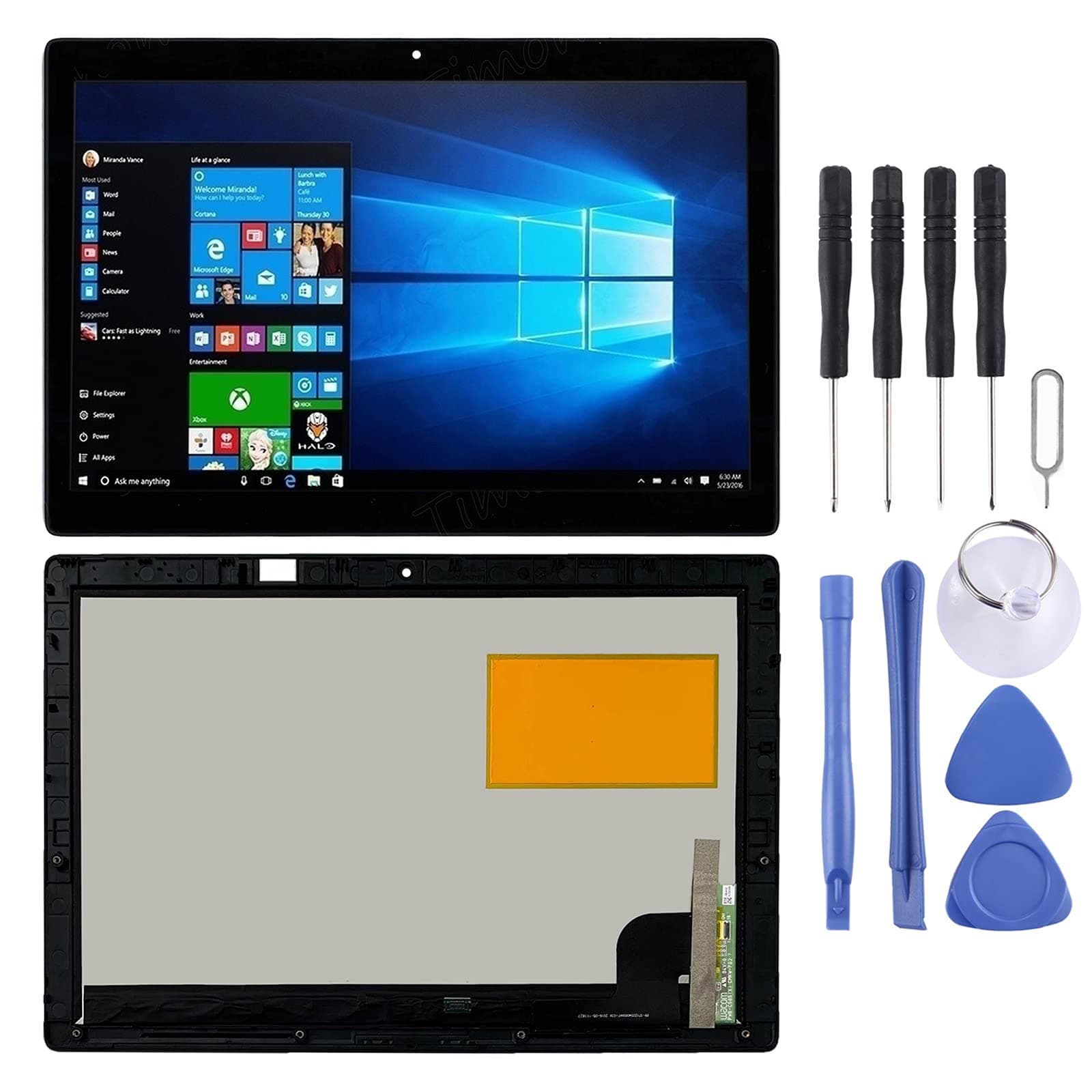 CHENYAN Mobile Phone Replacement LCD Display LCD Screen and Digitizer Full Assembly with Frame for Lenovo ideaPad MIIX 510 Phone Spare Parts