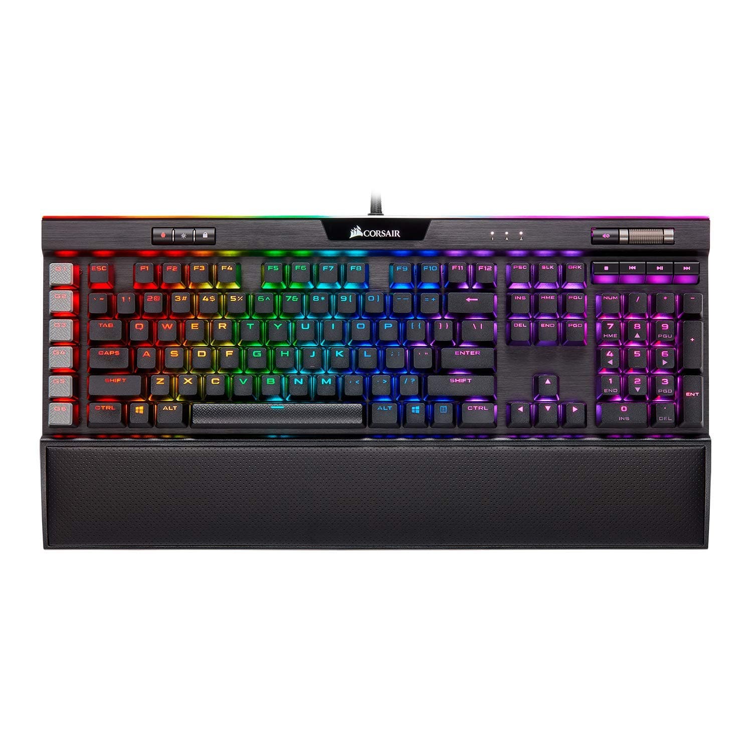 Corsair K95 RGB Platinum XT Mechanical Gaming Keyboard, Backlit RGB LED, Cherry MX RGB Brown, Black (Renewed)