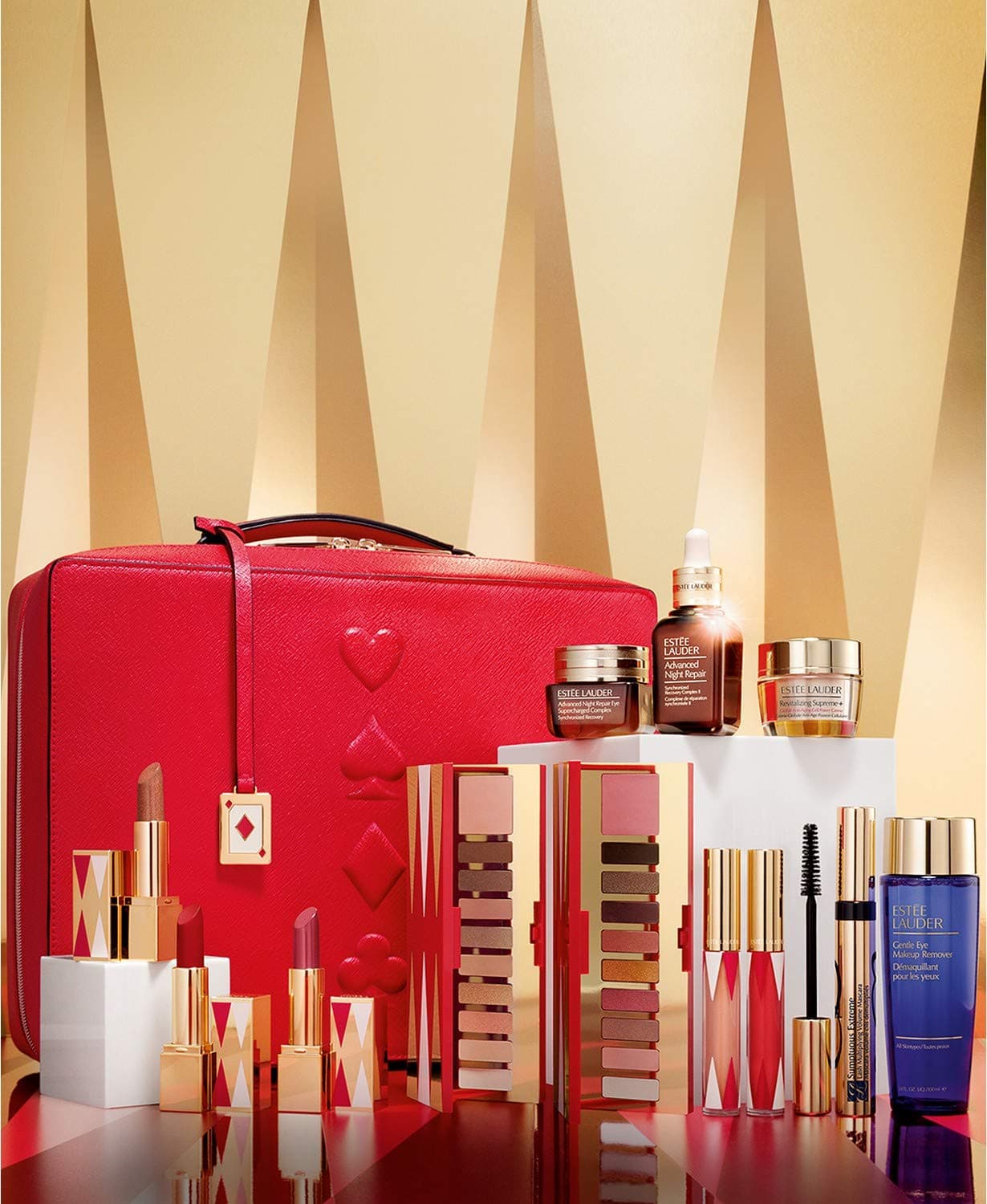 Estee Lauder 12 Pcs Gift Set 2019 Pure Color Envy Lipstick Eyeshadow Blush Mascara Lip Gloss Advanced Night Repair
