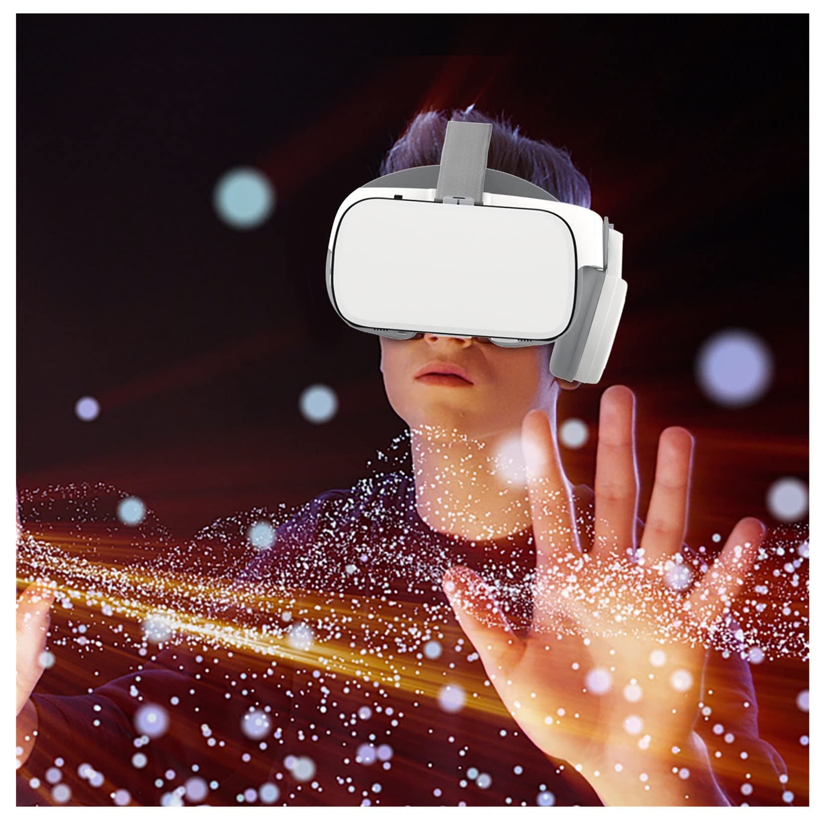 New VR Headset For All Smartphone 3D Virtual Reality Glasses With Wireless Headset Goggles and Remote Control For Movies And Games, Soft and Comfor...