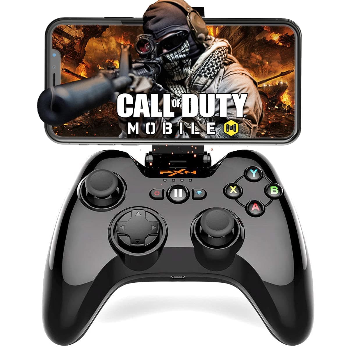 Wireless Gamepad Controller, Megadream iOS MFi Gaming Joystick with Clamp Holder for iPhone Xs, XR X, 8 Plus, 8, 7 Plus, 7 6S 6 5S 5, iPad, iPad Pr...