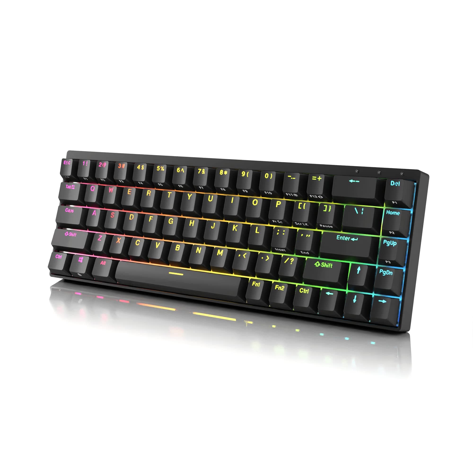 Durgod Hades 68 RGB Mechanical Gaming Keyboard | 65% Layout | USB C Wired | Doubleshot PBT Keycaps | Cherry Profile | NKRO Rollover | Windows & Mac...