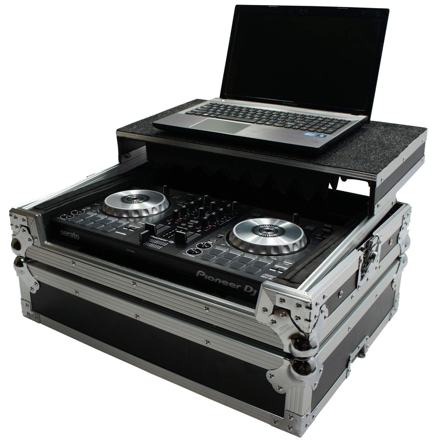 Harmony HCMINILT Flight Glide Laptop Stand Road DJ Case Compatible with Pioneer DDJ-SB3