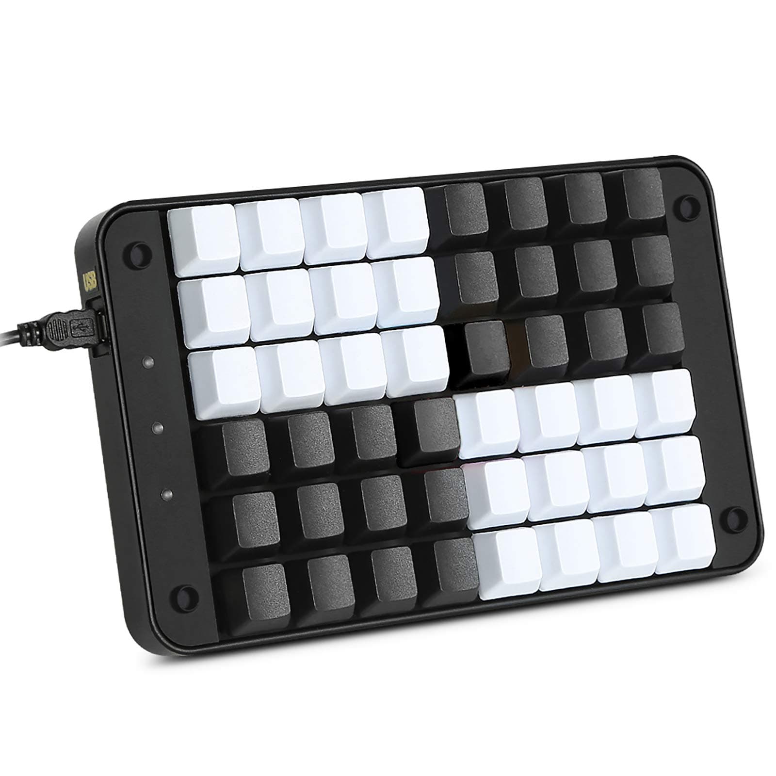 Koolertron One Handed Programmable Mechanical Keyboard with OEM Gateron Red Switch,All 48 Programmable Keys Tools Keypad,8 Macro Keys, PBT Keycaps....