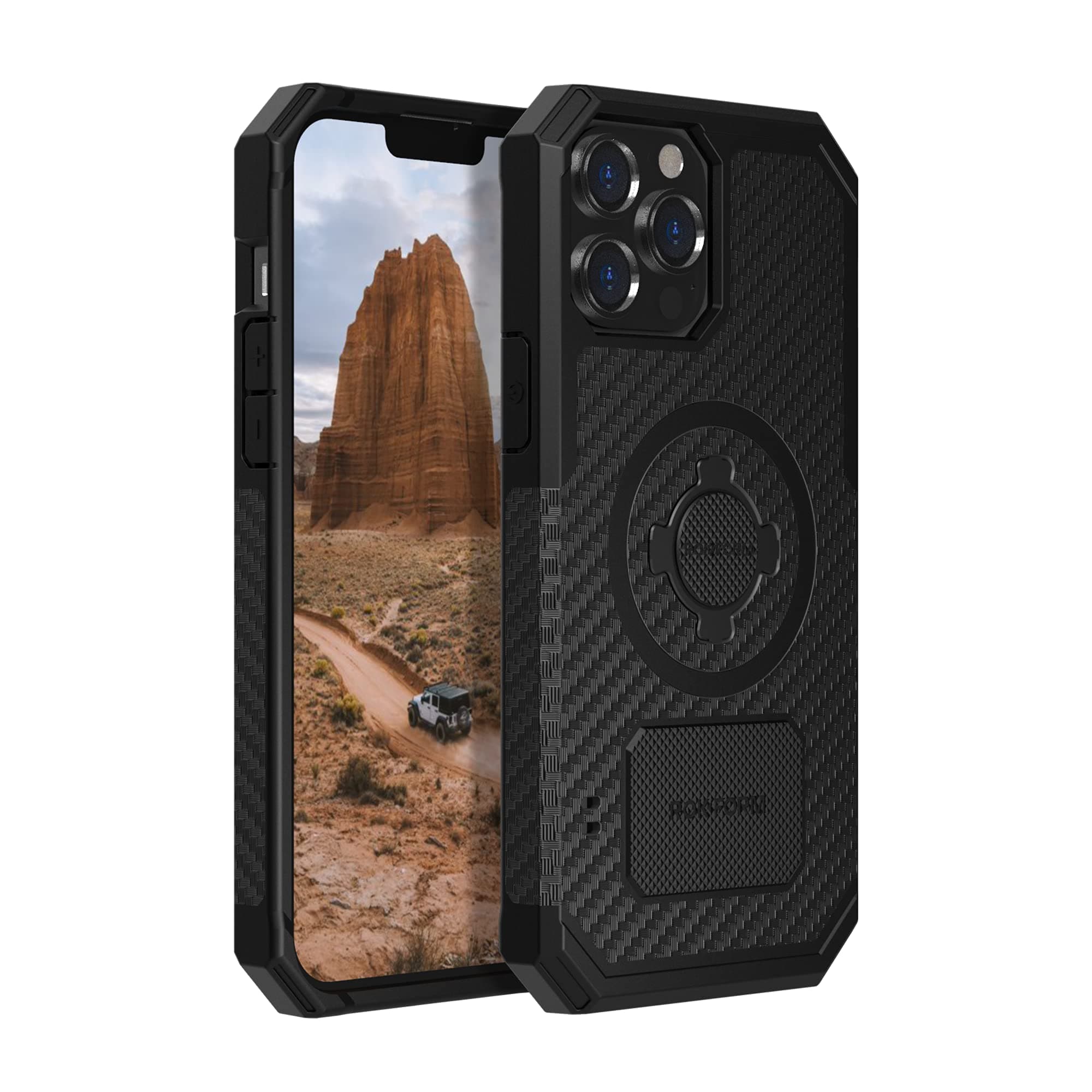 Rokform - iPhone 13 Pro Max Case, Rugged Series, Dual Magnet Plus MagSafe Compatible, Magnetic Protective Apple Gear, iPhone Cover with RokLock Twi...