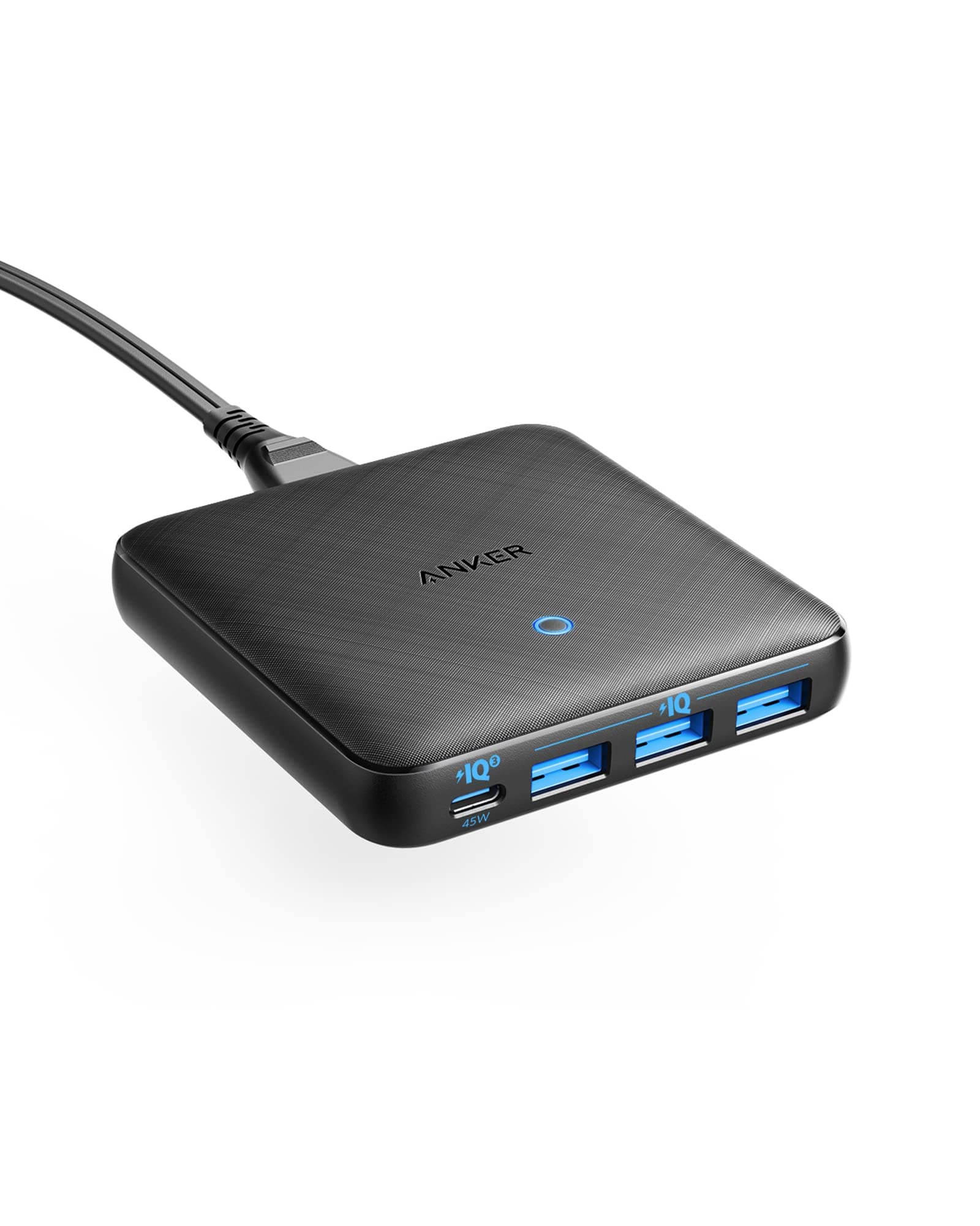 USB C Charger, Anker 65W 4 Port PIQ 3.0 & GaN Fast Charger Adapter, PowerPort Atom III Slim Wall Charger with a 45W USB C Port, for MacBook, USB C ...