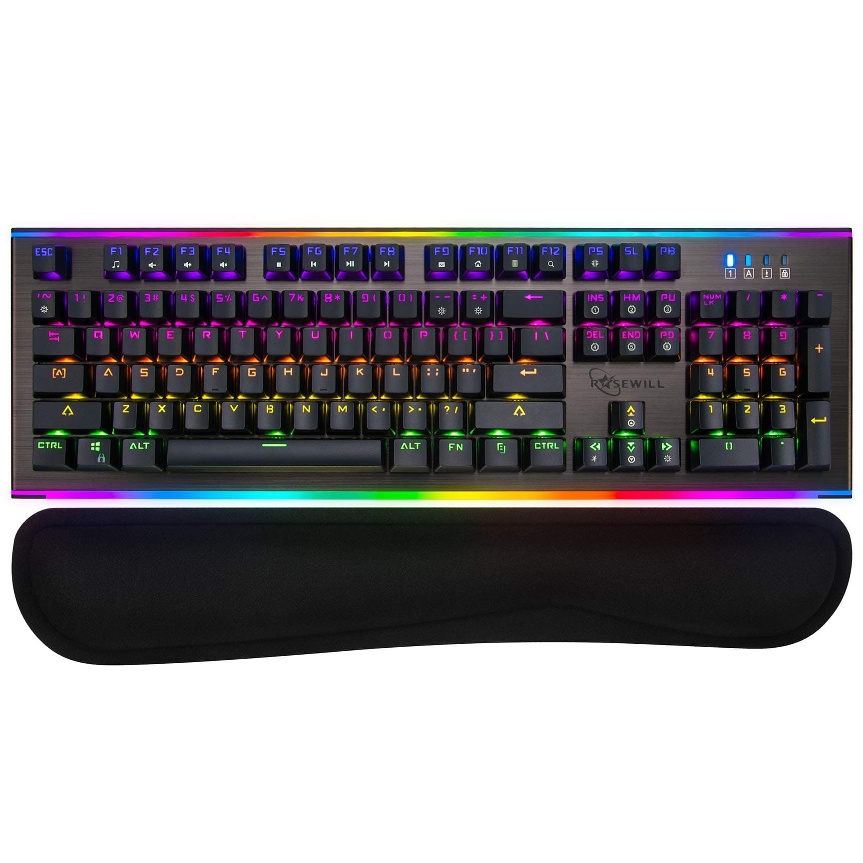 Rosewill Mechanical Gaming Keyboard, 19 RGB Backlit Modes, Dynamic Customizable Rim Backlights, Blue Switches - NEON K75 V2
