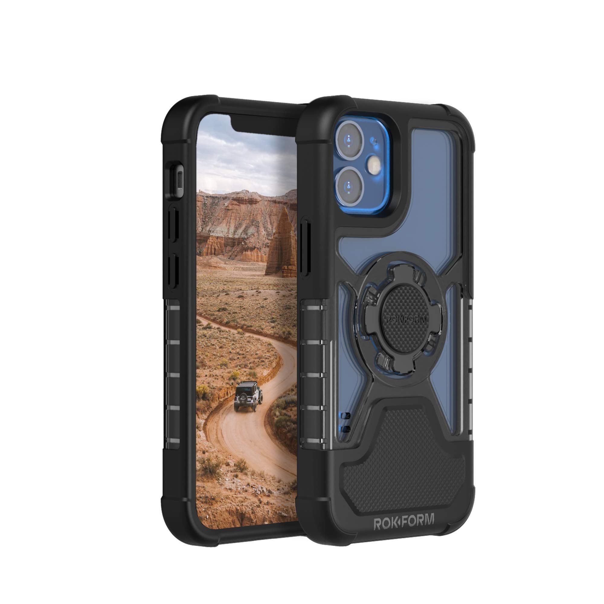 Rokform - iPhone 12 Mini Case, Slim Magnetic, Clear Apple Case, iPhone Cover with RokLock Quad Tab Twist Lock, Dual Magnet, Drop Tested Armor, Crys...