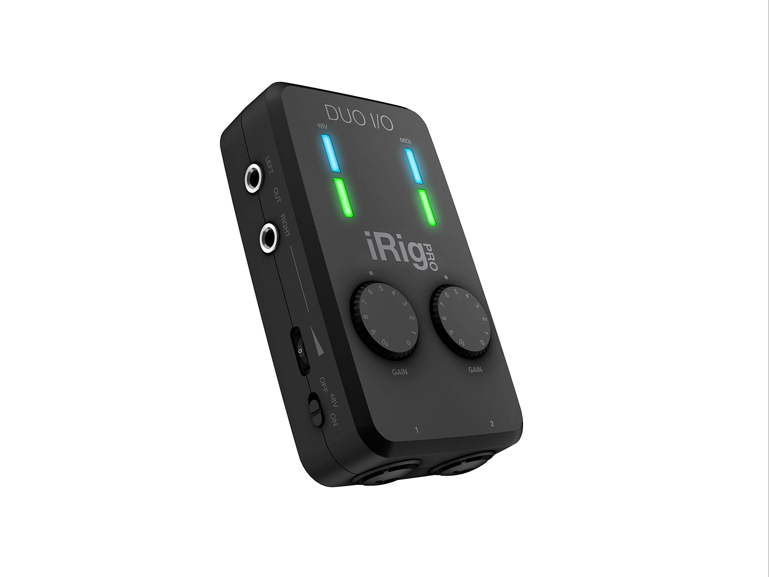 IK Multimedia iRig Pro Duo I/O USB audio interface, TRS balanced & headphones outputs, audio mixer to 24-bit, midi interface for music studio, reco...