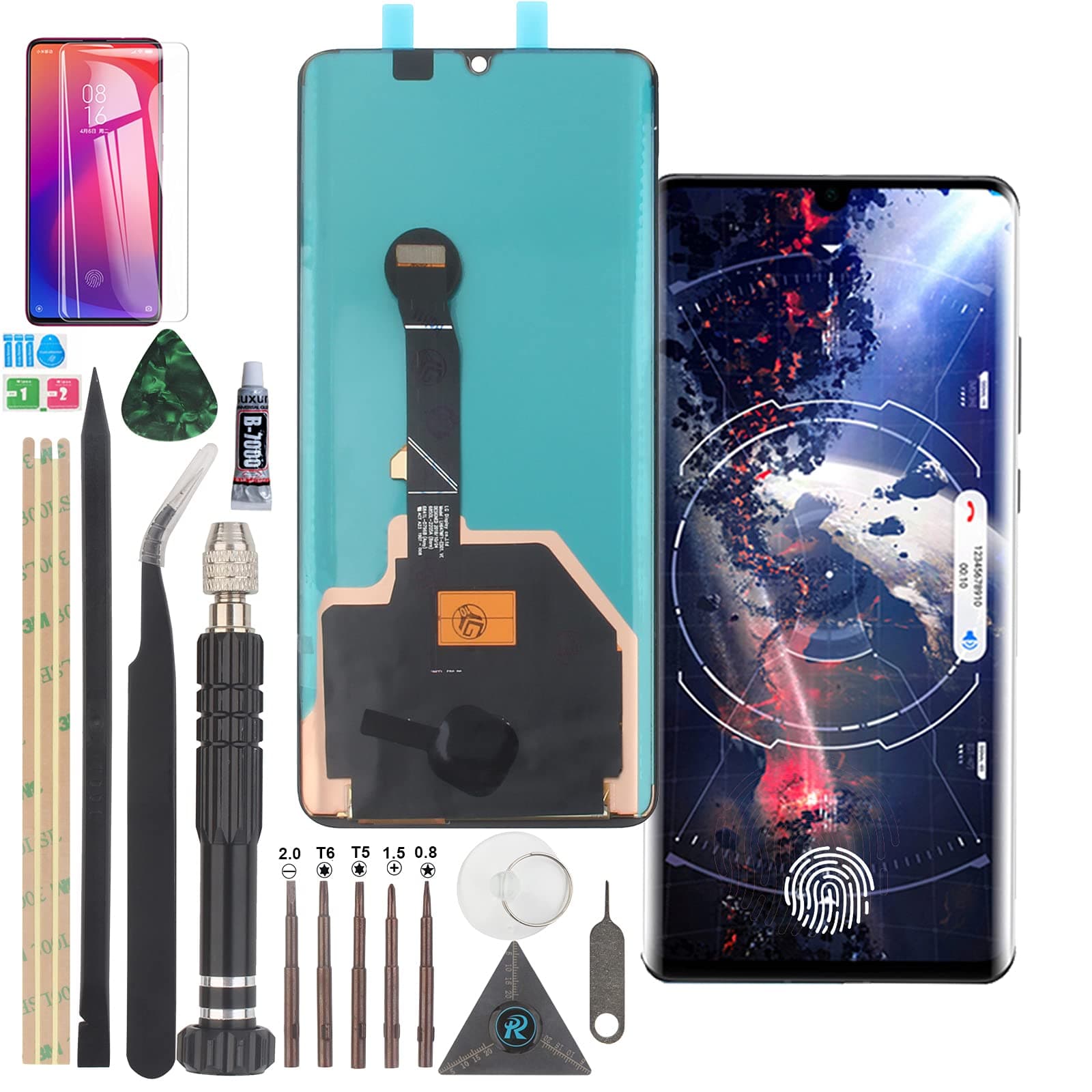 YWLRONG OLED Display Replacement for Huawei P30 Pro LCD Touch Screen Digitizer Assembly VOG-L29 VOG-L09 VOG-L04 with Tools(Not for P30)