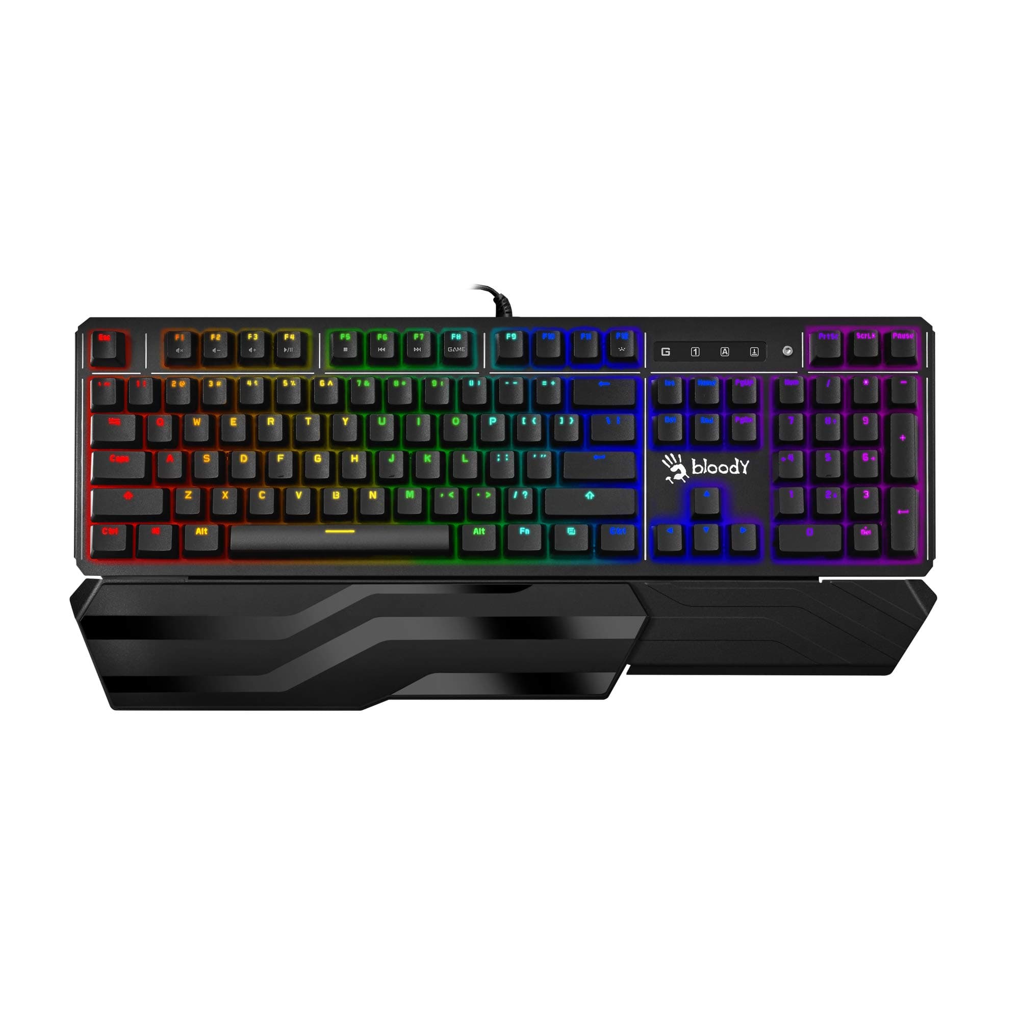 B975 Optical Switch Gaming Keyboard by Bloody Gaming | Fastest Keyboard Switches in Gaming | Full Size | RGB LED Backlit Keyboard | Smooth & Linear...