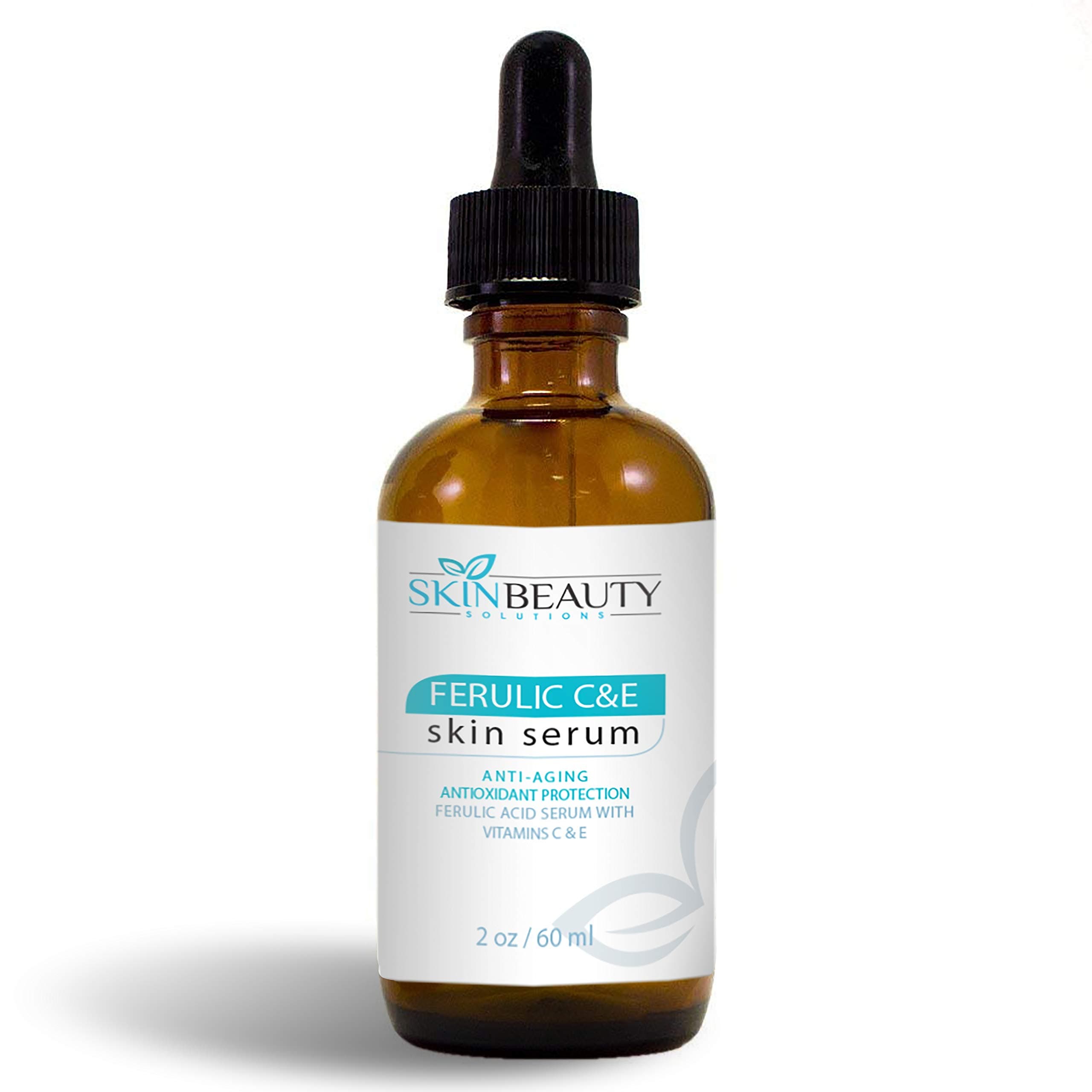 Ferulic Acid CE with Vitamin C+E Skin Serum Wrinkles, Anti-Aging, Sun Damaged Skin & More (C+E Ferulic Combination Antioxidant Treatment (2 oz/ 60 ml)