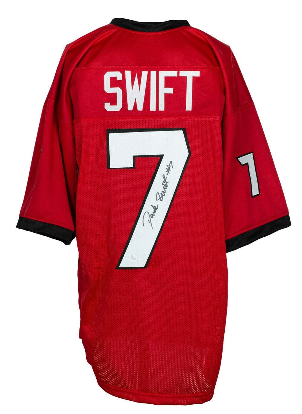 D'Andre Swift Autographed Signed Red Custom College Style Football Jersey JSA