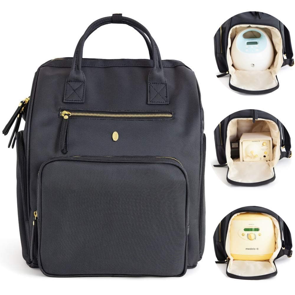 Chertsey by Idaho Jones Breast Pump Bag with Cooler Pocket and 15” Laptop Sleeve – Ultra Comfortable Pumping Supplies Bag and Breast Pump Backpack ...