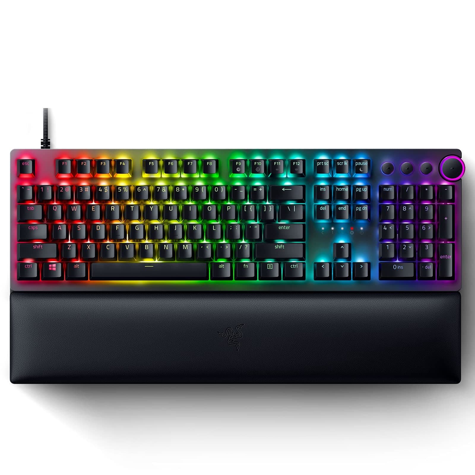 Razer Huntsman V2 Optical Gaming Keyboard: Fastest Linear Optical Switches Gen-2 w/Sound Dampeners & 8000Hz Polling Rate - Doubleshot PBT Keycaps -...