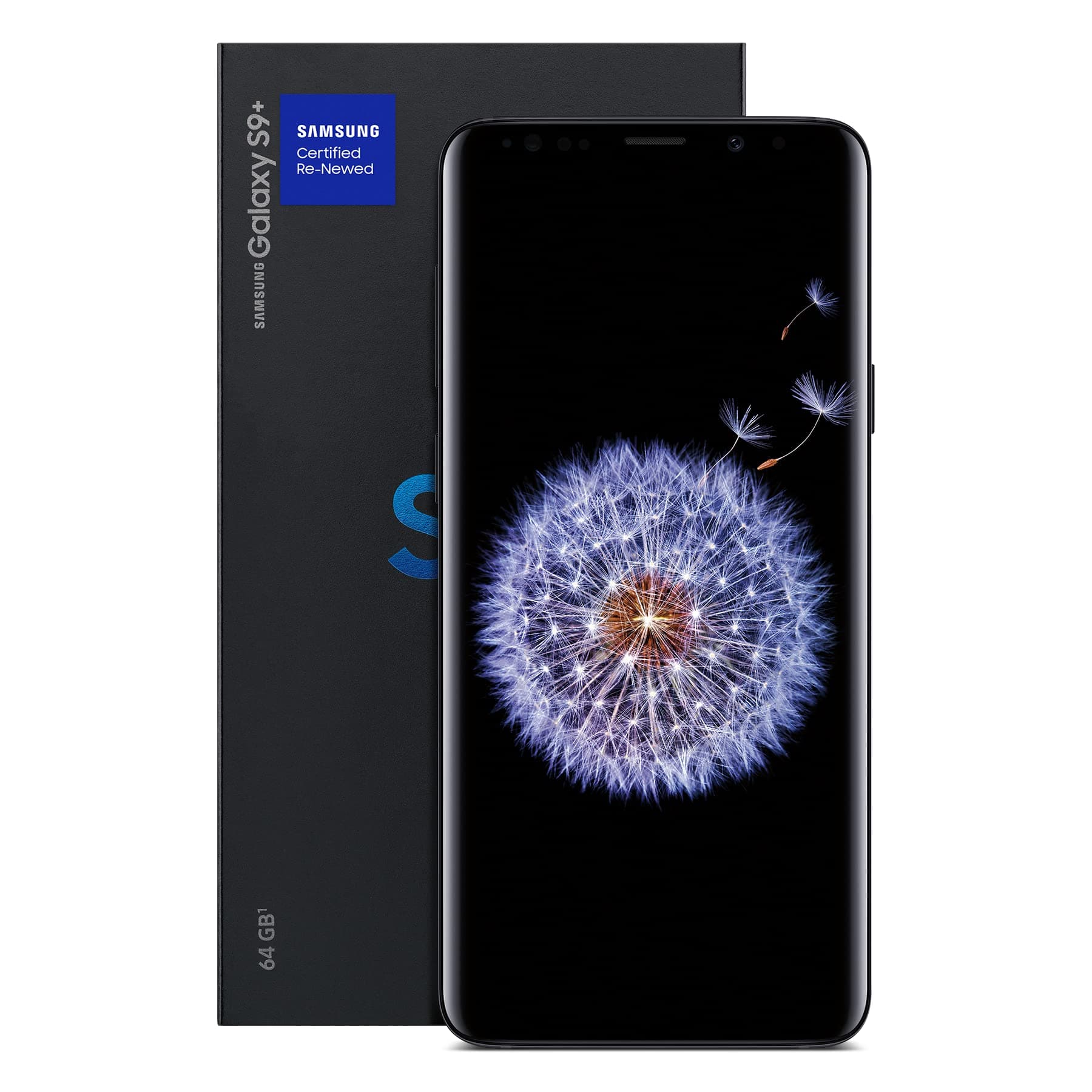 Samsung Galaxy S9+, 64GB, Midnight Black - GSM Carriers (Renewed)