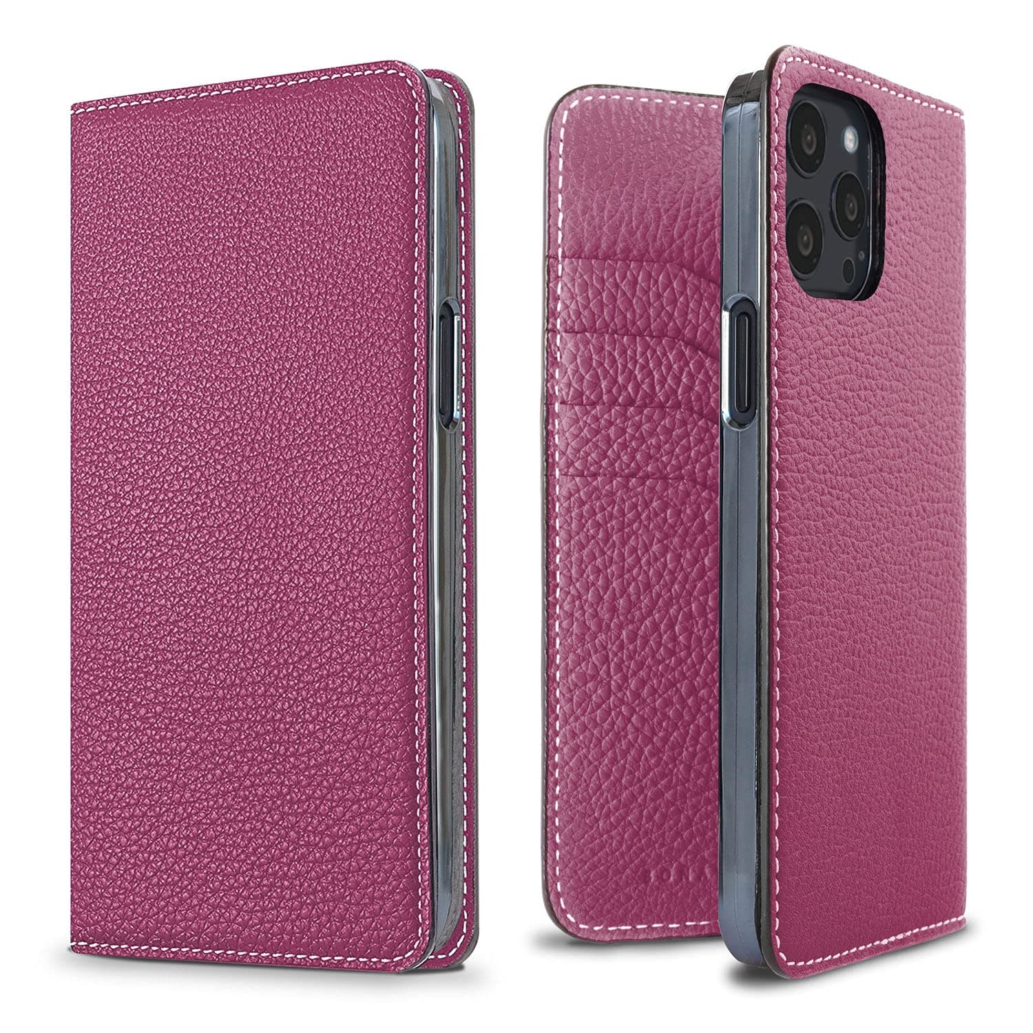BONAVENTURA Diary Smartphone Case [Compatible with iPhone 13 Pro Max, Anemone Purple] BODT13PM-PU