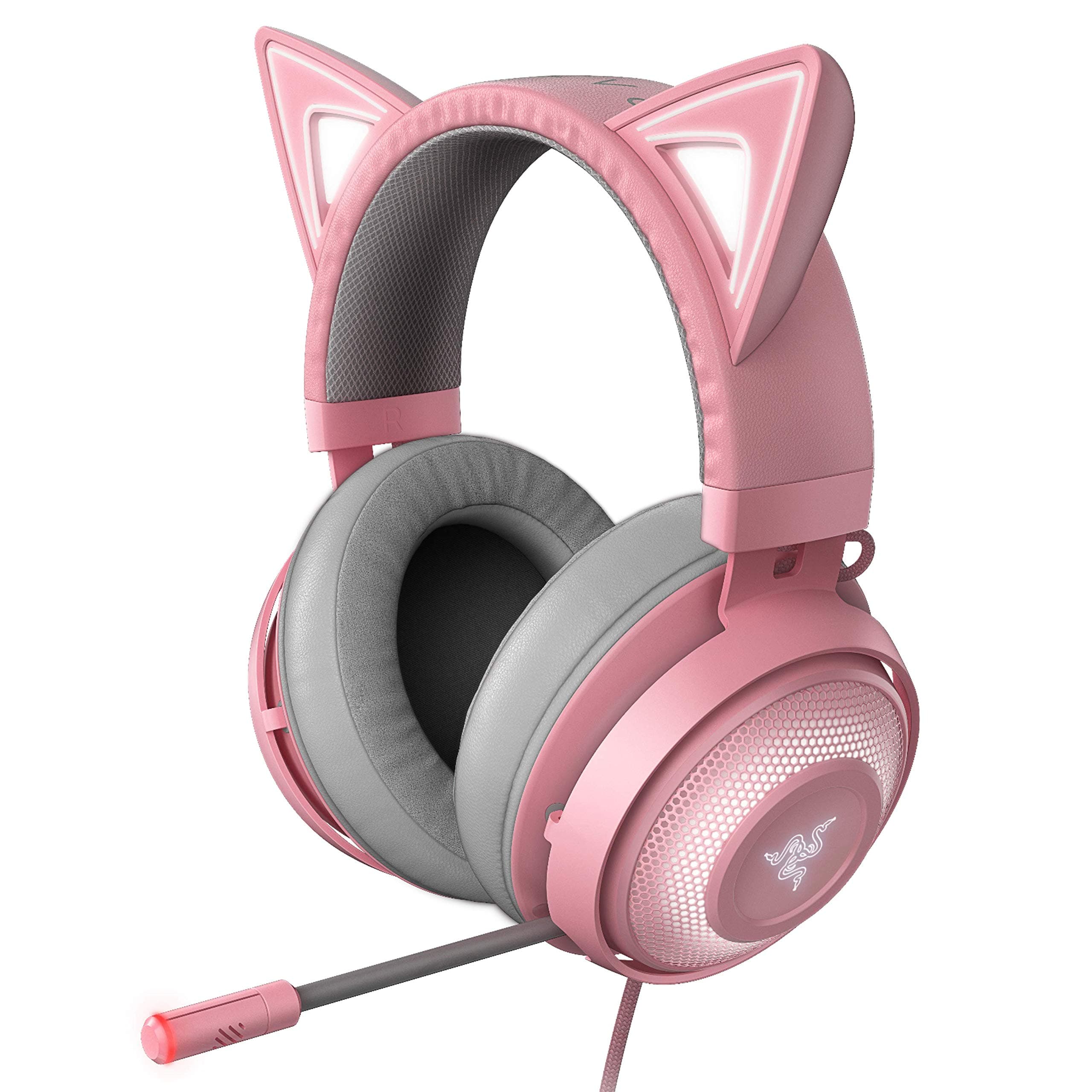 Razer Kraken Kitty RGB USB Gaming Headset: THX 7.1 Spatial Surround Sound - Chroma RGB Lighting - Retractable Active Noise Cancelling Mic - Lightwe...