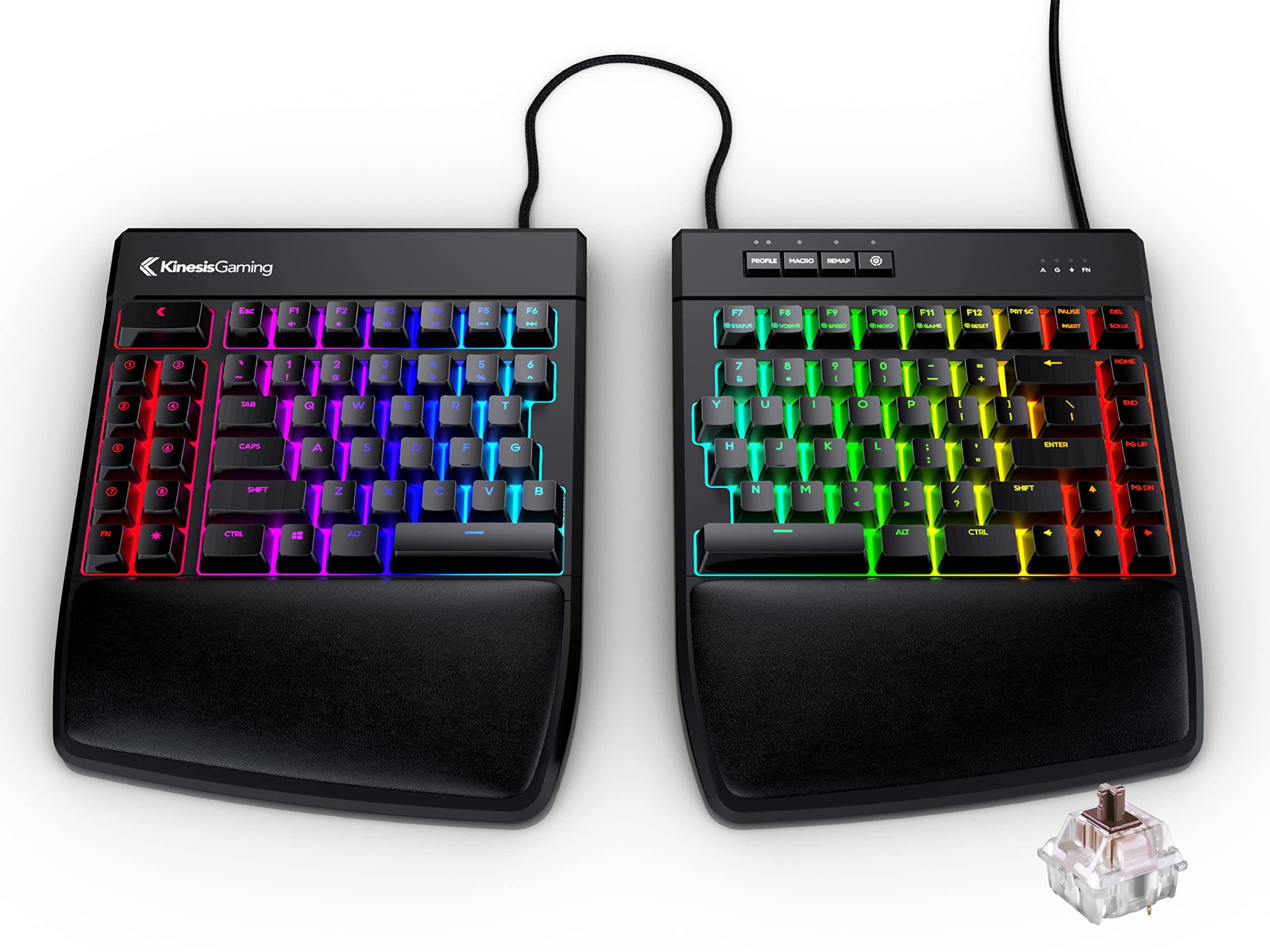 KINESIS GAMING Freestyle Edge RGB Split Mechanical Keyboard (MX Brown)