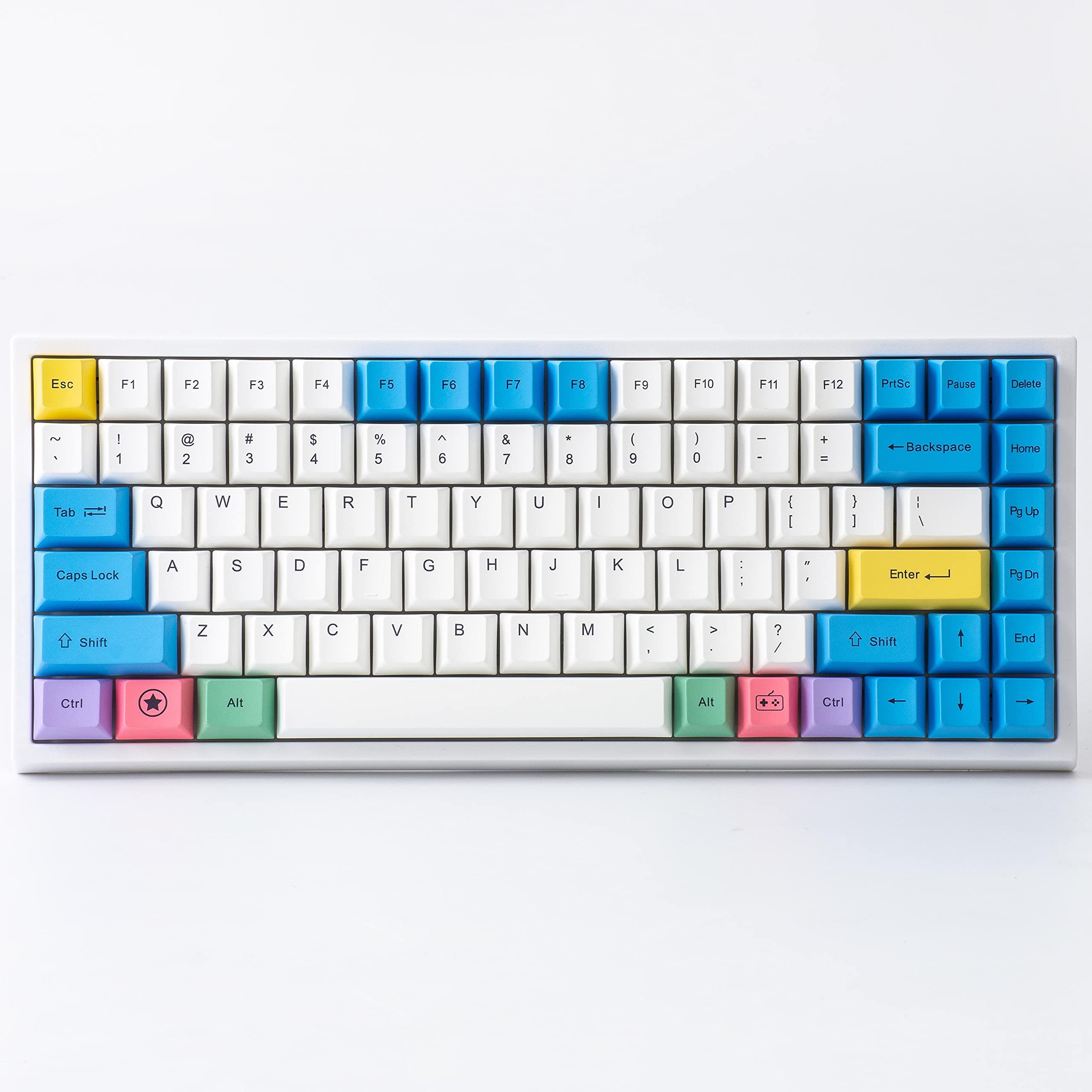 YUNZII KC84 84 Keys Hot Swappable Wired Mechanical Keyboard- Programmable, RGB,PBT Keycap,NKRO,Type-C Cable for Win/Mac/Gaming/Typist (Gateron Red ...