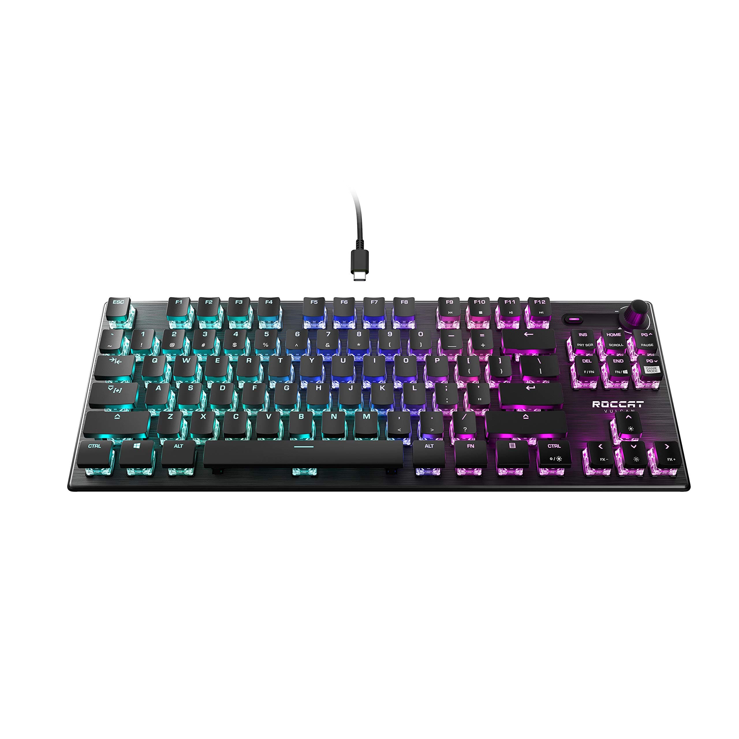 ROCCAT Vulcan TKL Mechanical PC Tactile Gaming Keyboard, Compact, Tenkeyless, Titan Switch Optical, RGB AIMO Lighting, Anodized Aluminum Top Plate,...