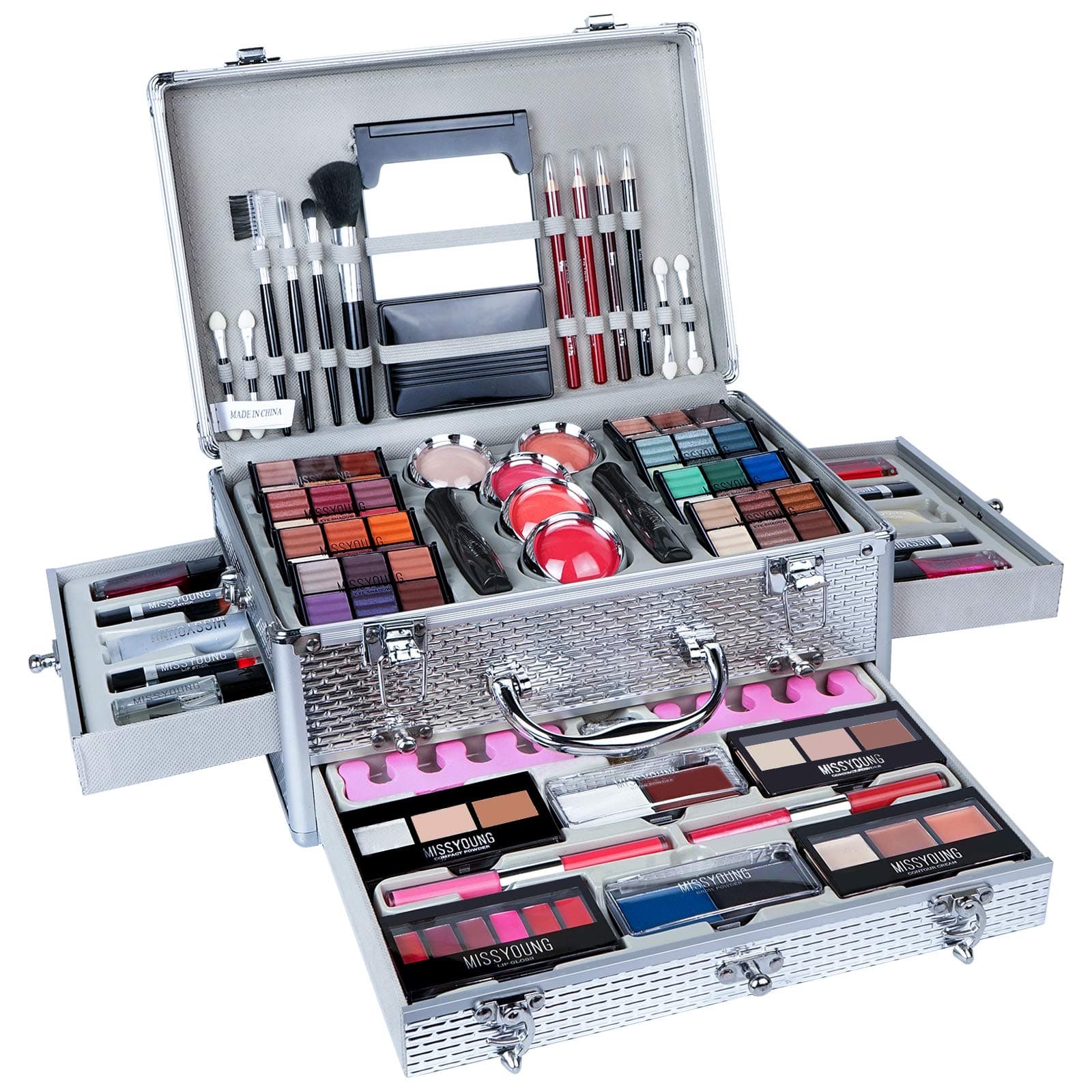 FantasyDay All-in-one Holiday Make up Gift Set | Makeup Kit for Women Full Kit Essential Starter Bundle Include Eyeshadow Palette Lipstick Blush Fo...