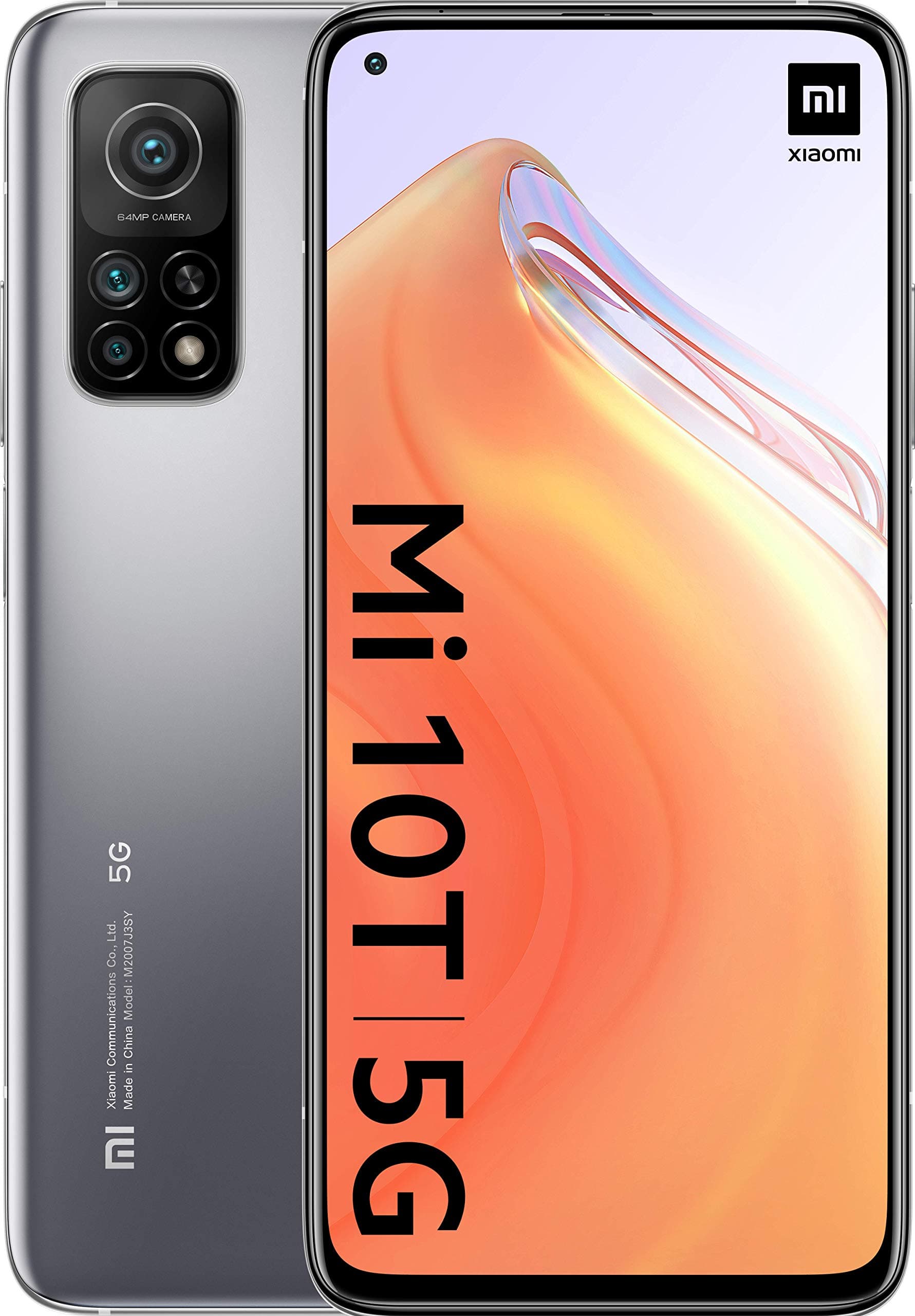 Xiaomi Mi 10T - Smartphone, 6 GB + 128 GB, Dual Sim, Alexa Hands-Free, Grigio (Lunar Silver)