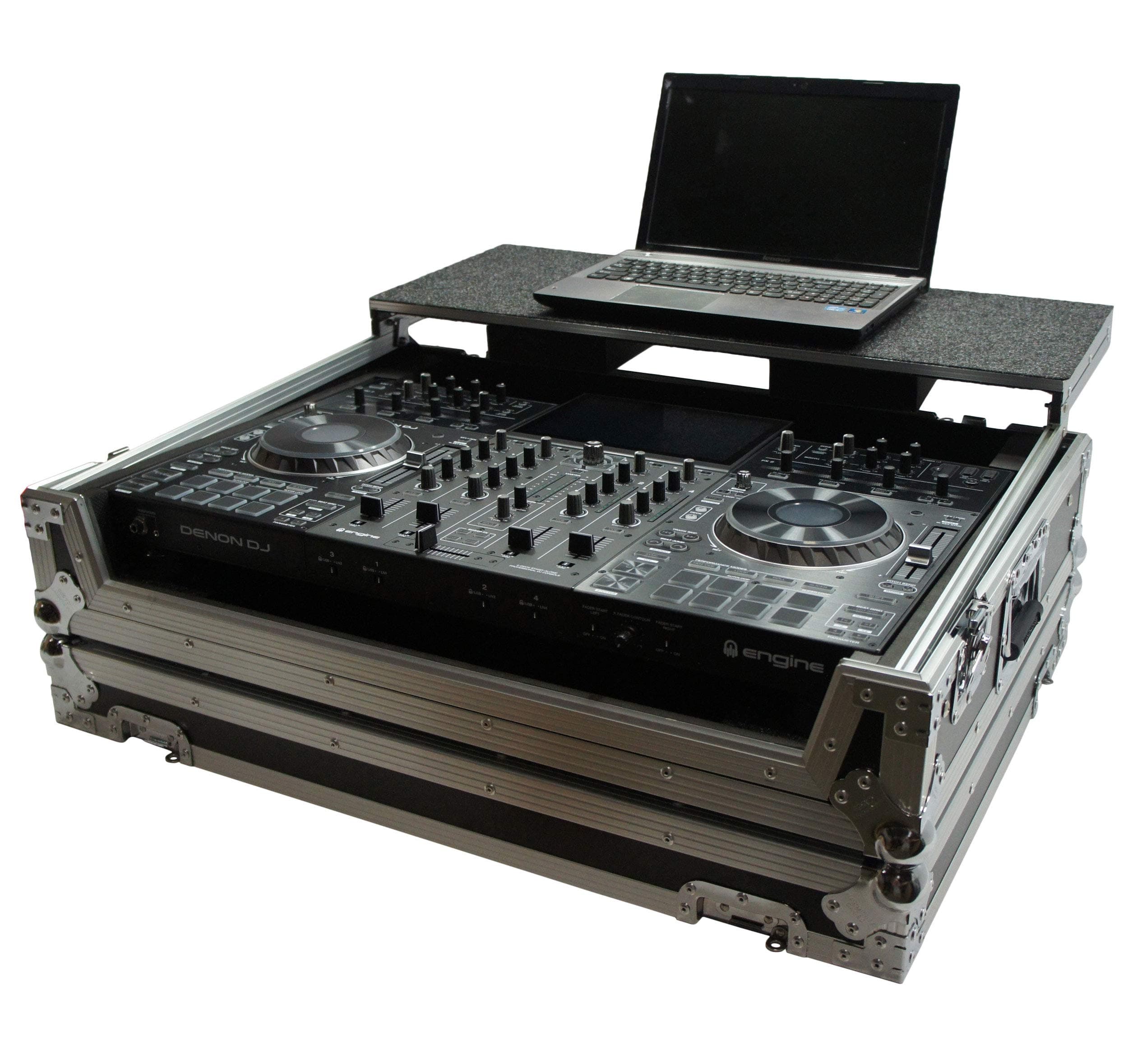 Harmony HCMCX9000LT Flight Glide Laptop Stand DJ Custom Case Compatible with Denon Prime 4
