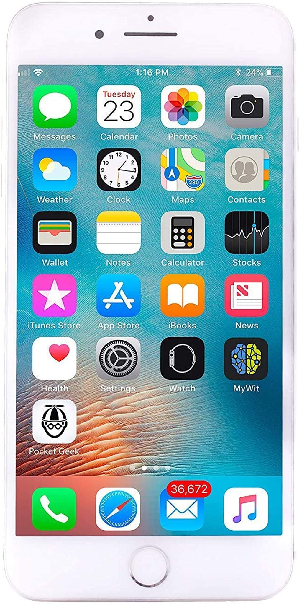 Apple iPhone 8 Plus, US Version, 256GB, Silver - Unlocked (Renewed)