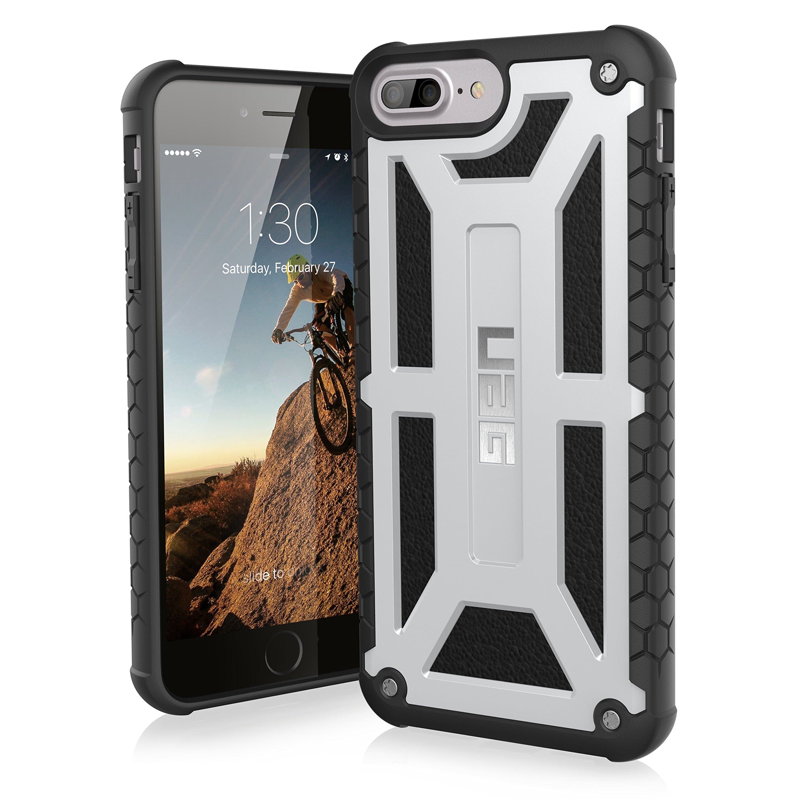 URBAN ARMOR GEAR UAG iPhone 8 Plus/iPhone 7 Plus/iPhone 6s Plus [5.5-inch Screen] Monarch Feather-Light Rugged [Platinum] Military Drop Tested iPho...