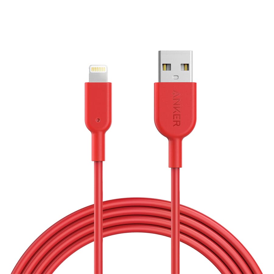 Dây Cáp Sạc Lightning Cho iPhone Anker PowerLine II 1.8m - A8433 - Hàng Chính Hãng - A8433H91 Đỏ