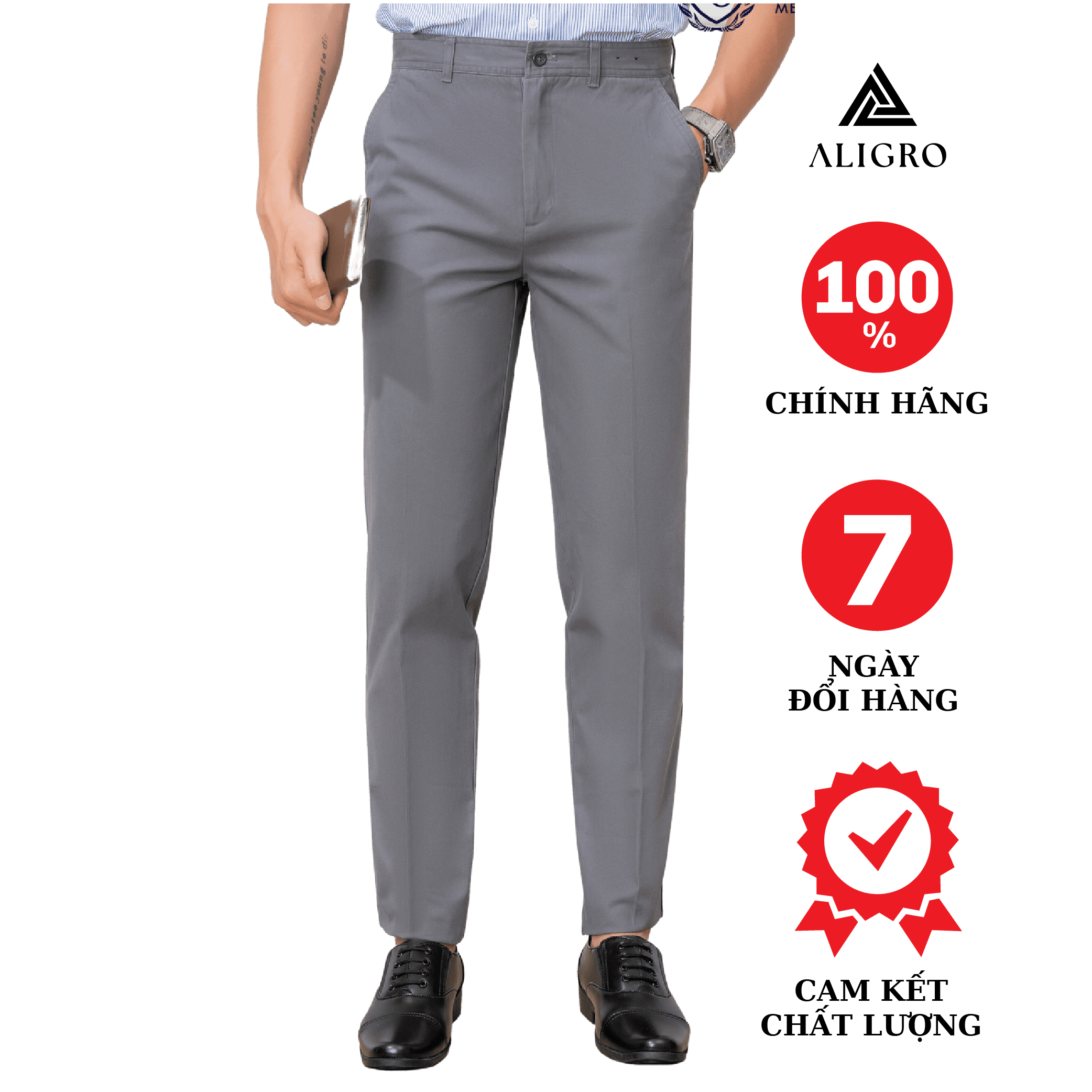 Quần kaki nam công sở màu ghi đậm ALGK058 - 31