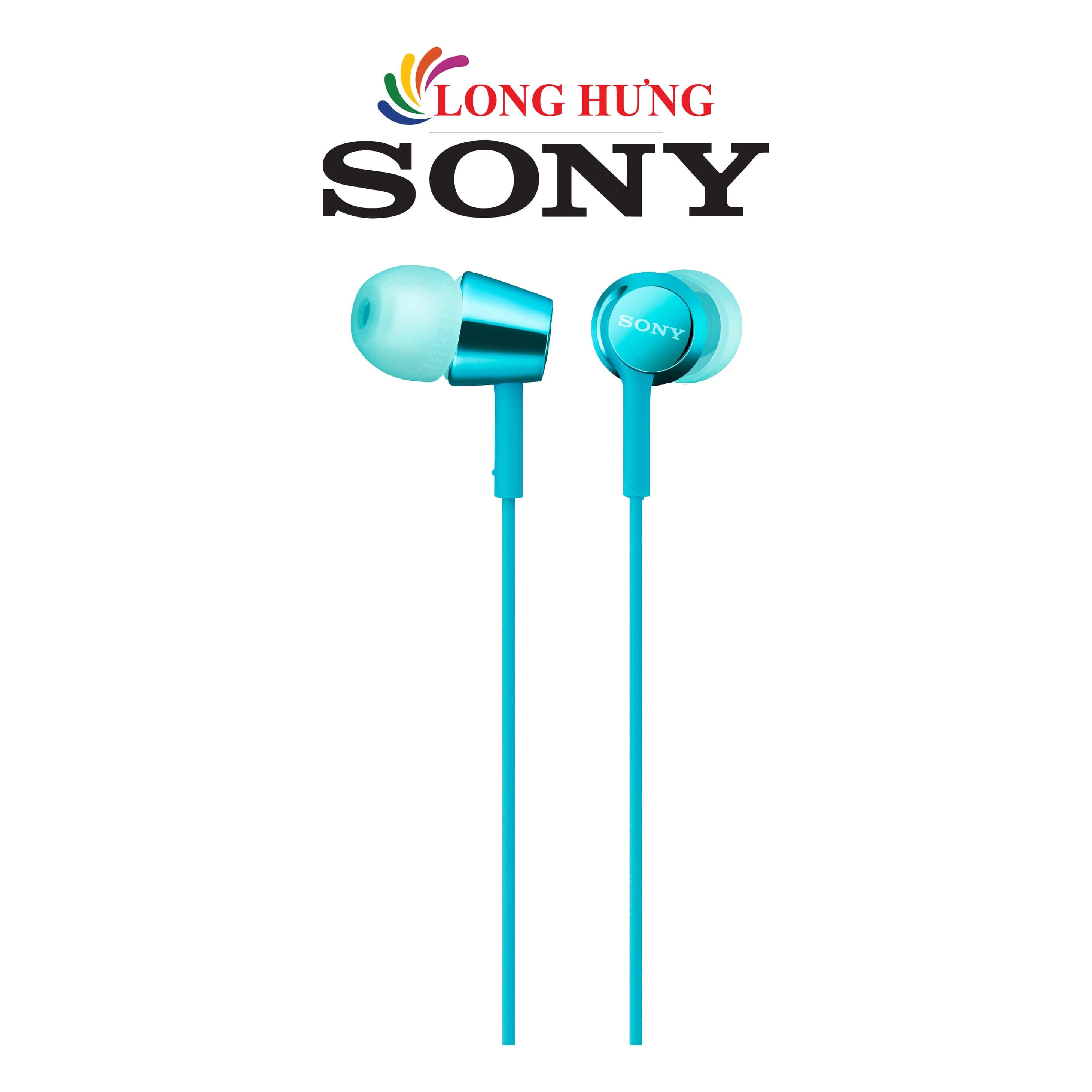 Tai nghe có dây Sony MDR-EX155AP - Hàng chính hãng - Xanh nhạt