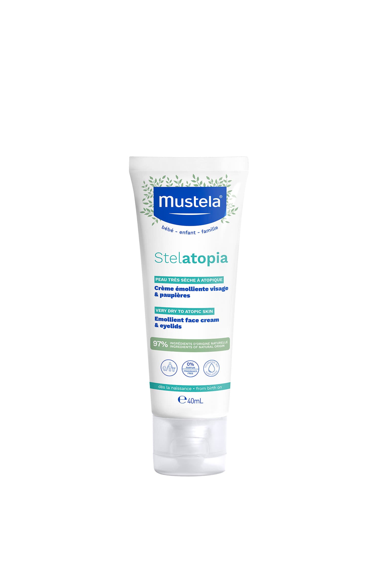 Kem Dưỡng Da Mặt Cho Trẻ Sơ Sinh Và Em Bé Da Chàm Thể Tạng Mustela 40ml