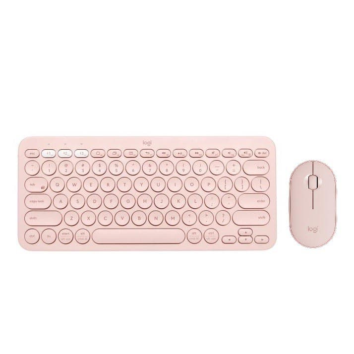 Bộ bàn phím không dây Logitech K380 Hồng  Chuột không dây Logitech M350 Hồng - Hàng chính hãng