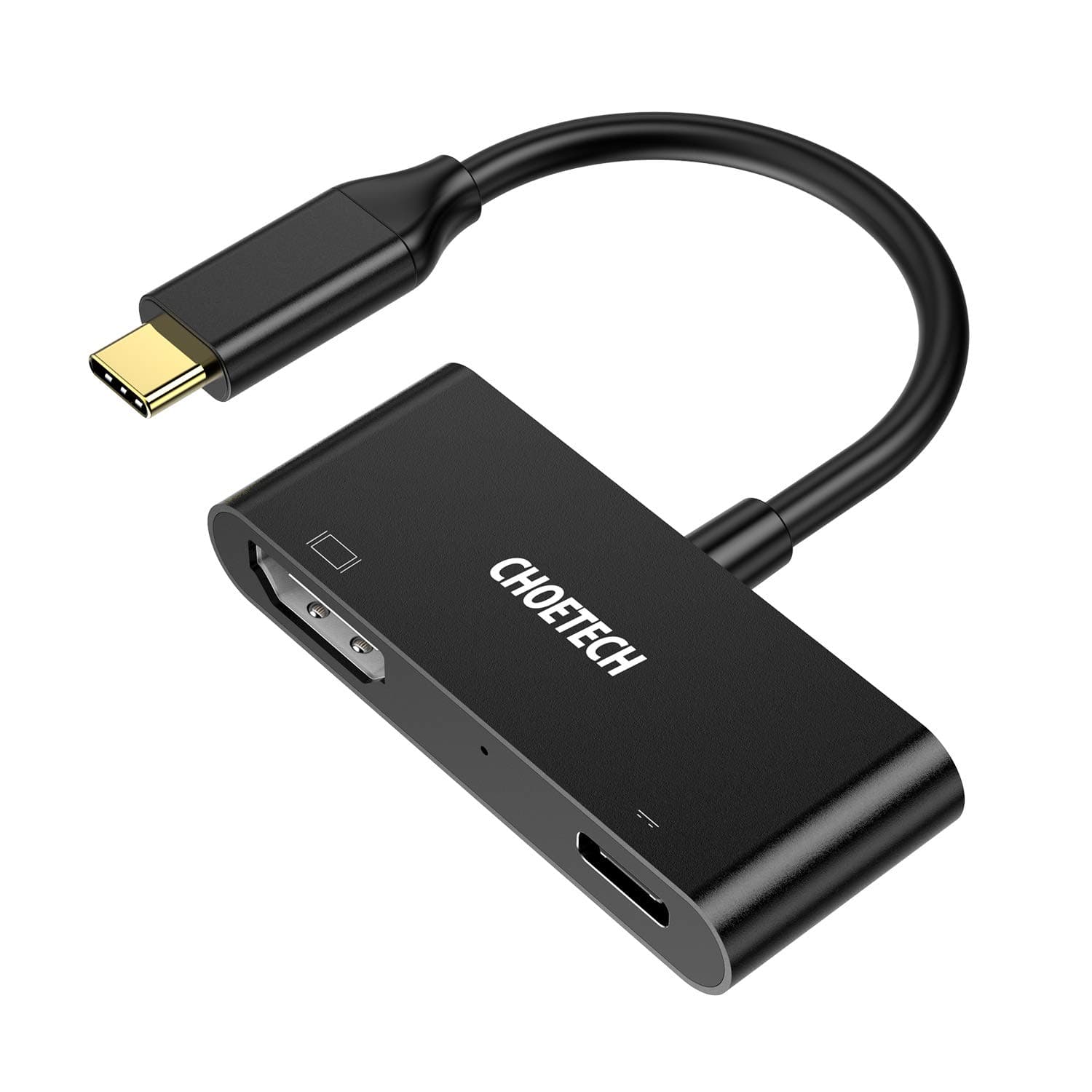 Hub sạc nhanh chia cổng2 in 1 PD Type-Cra Type-C 3.0 và HDMIchuẩn 4K hiệu CHOETECH M03BK cho Macbook Pro  Smartphone - Hàng chính hãng - Đen