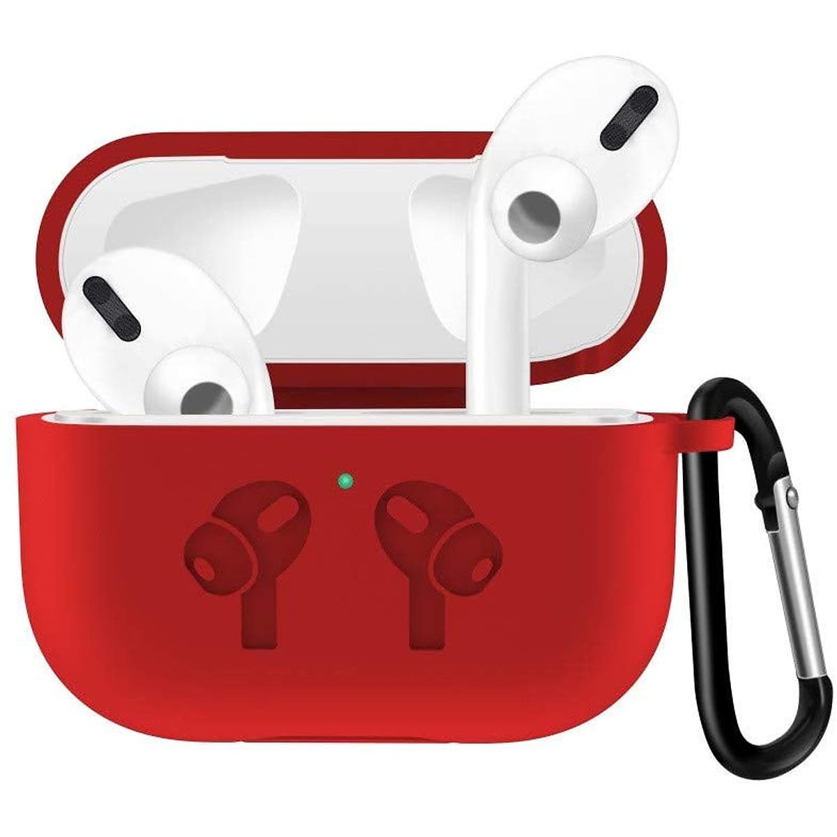 Case Silicon Dành Cho Airpods Pro In Hình Tai Nghe-Kèm Móc Khóa Hàng Chính Hãng - Màu Đỏ